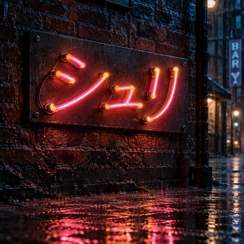 "シュリ" — Neon Sign | AI Text Effect Generator