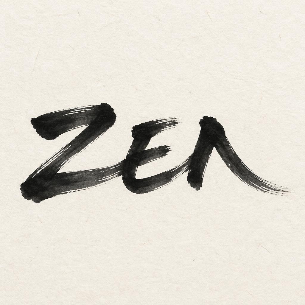"ZEN" — Brush Japanese Ink | AI Text Effect Generator