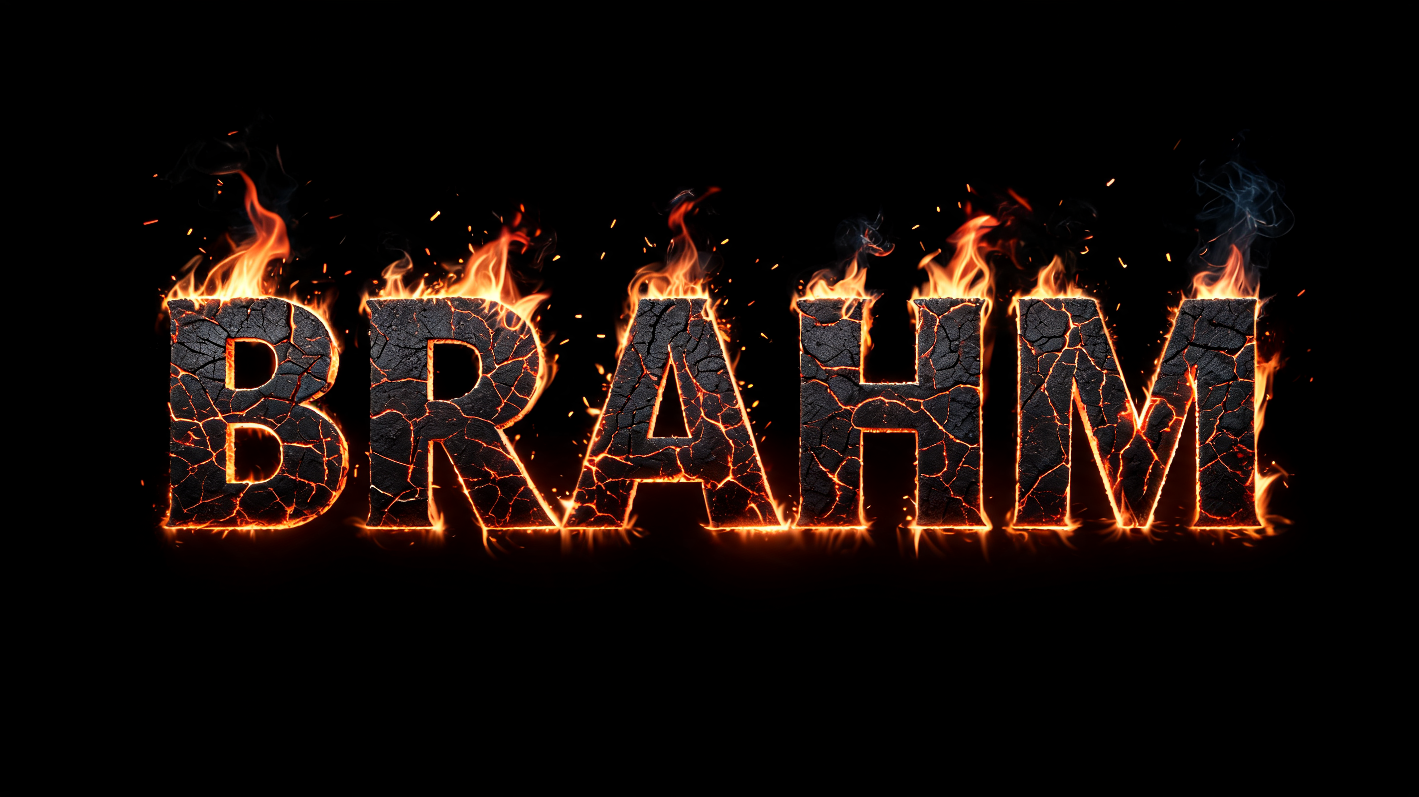 "BRAHM" — Fire Smoke | AI Text Effect Generator