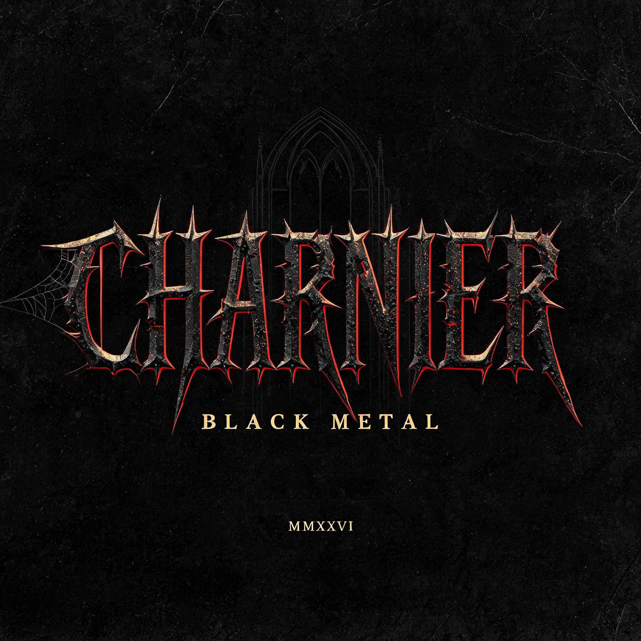 "I need a band logo for my black metal project Charnier" — Gothic Font | AI Text Effect Generator