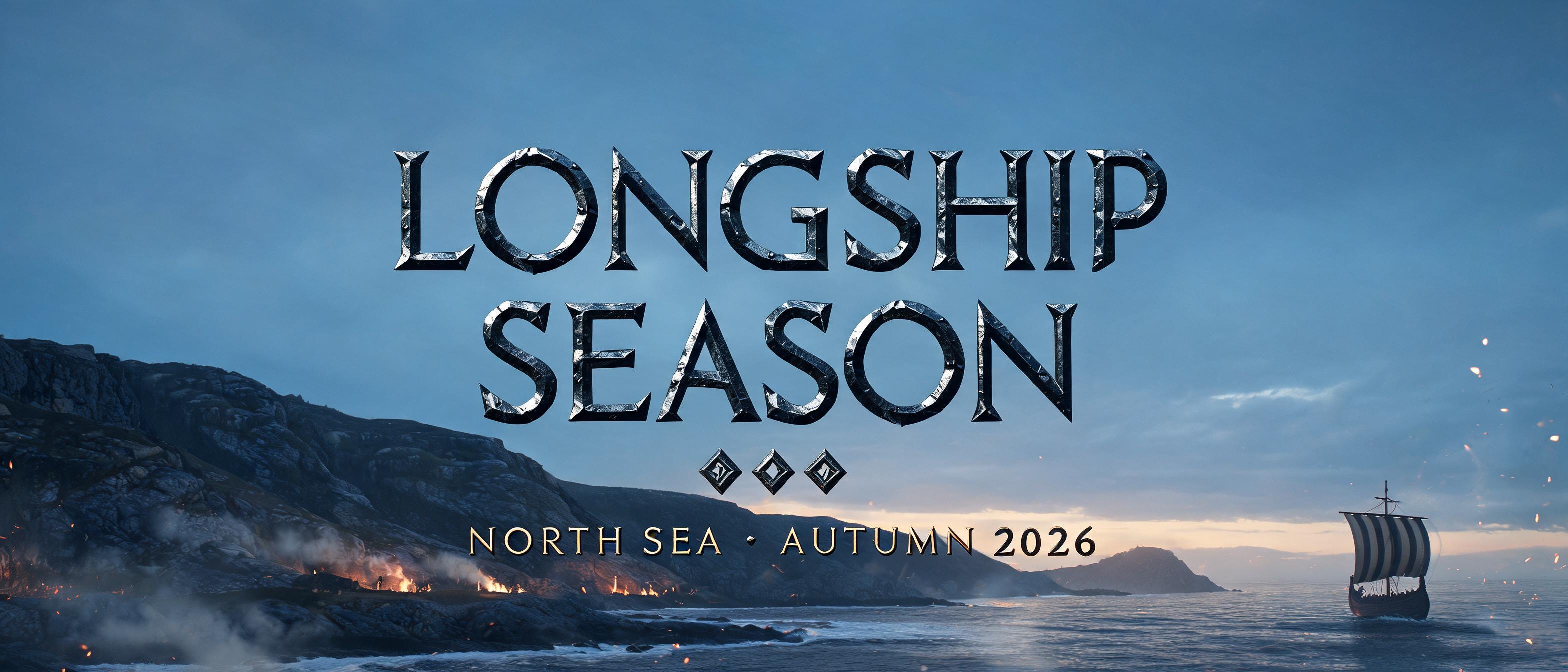 "Design a carved runic title reading Longship Season for my banner" — Viking | AI Text Effect Generator