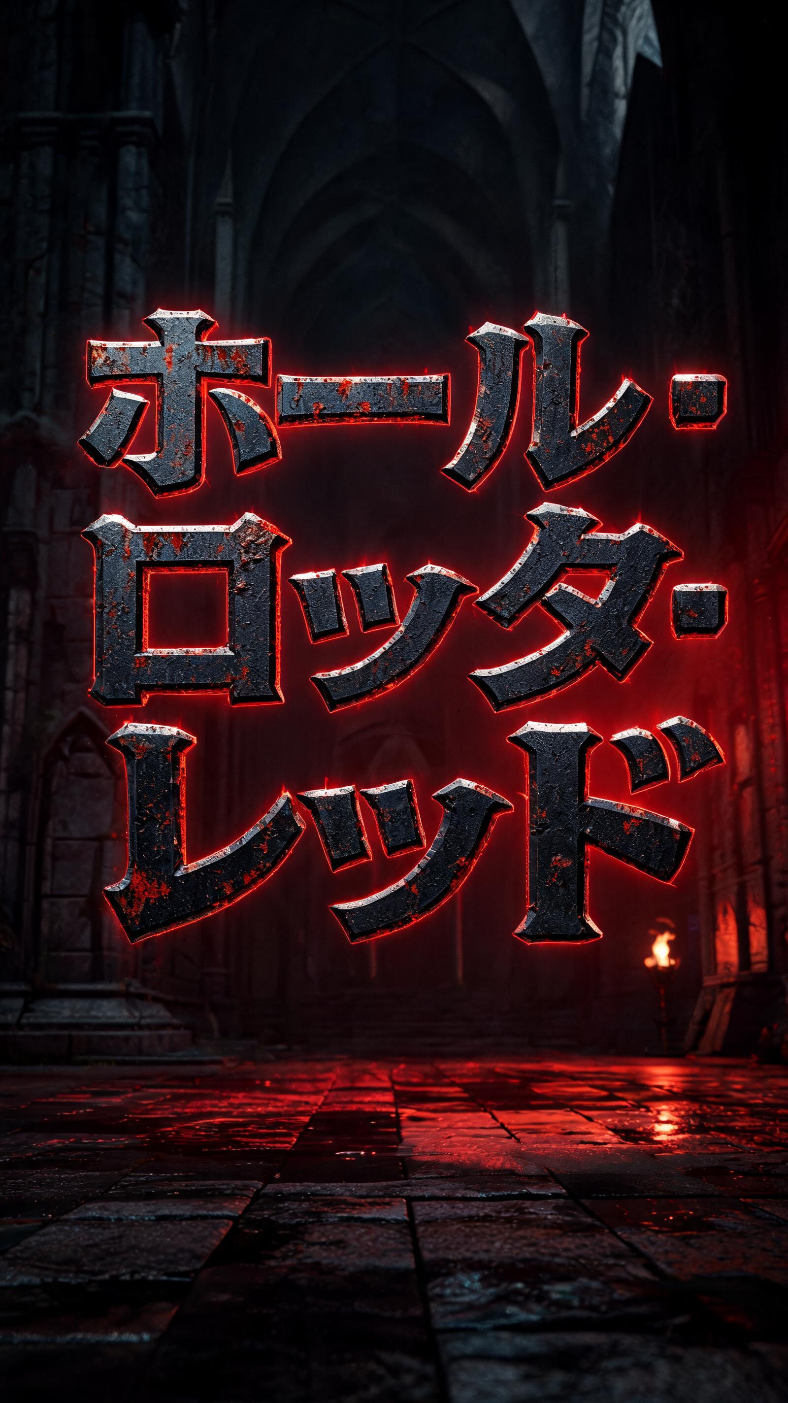 "ホール・ロッタ・レッド" — Gothic Font | AI Text Effect Generator