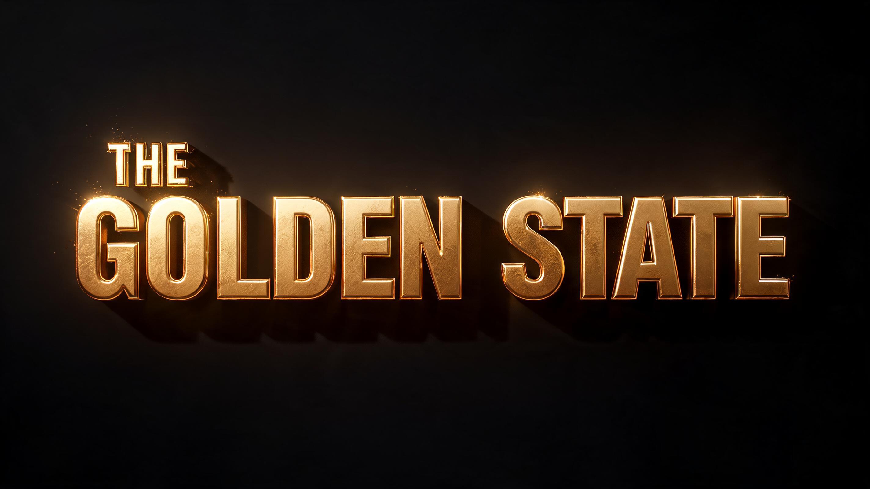 "THE GOLDEN STATE" — 3d Bold Gold | AI Text Effect Generator