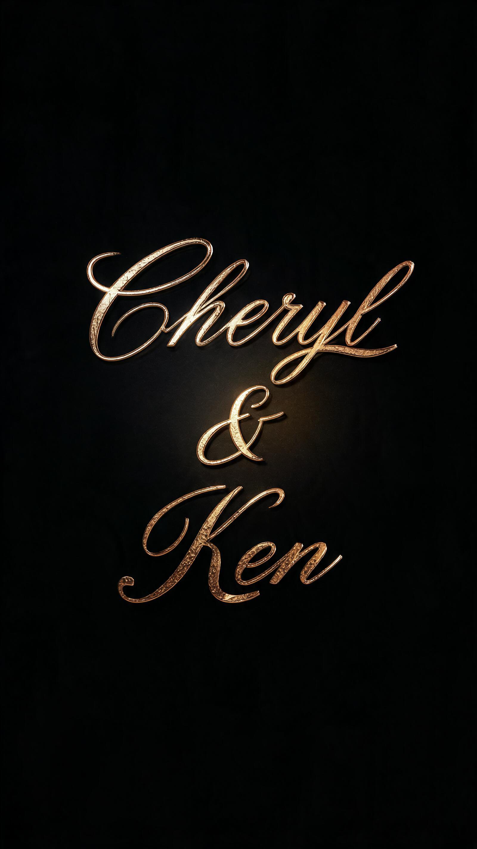 "Cheryl
&
Ken" — Luxury Gold | AI Text Effect Generator