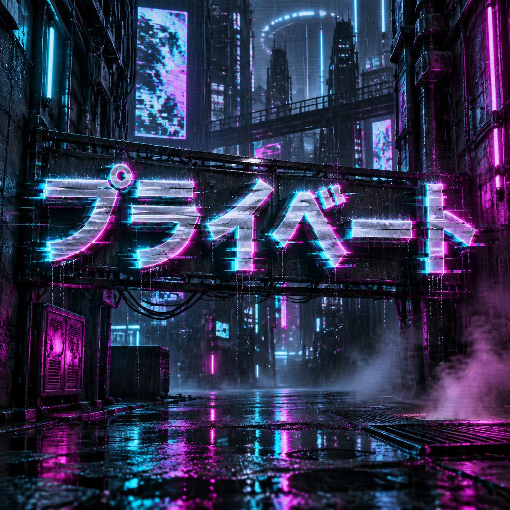 "プライベート" — Cyberpunk | AI Text Effect Generator