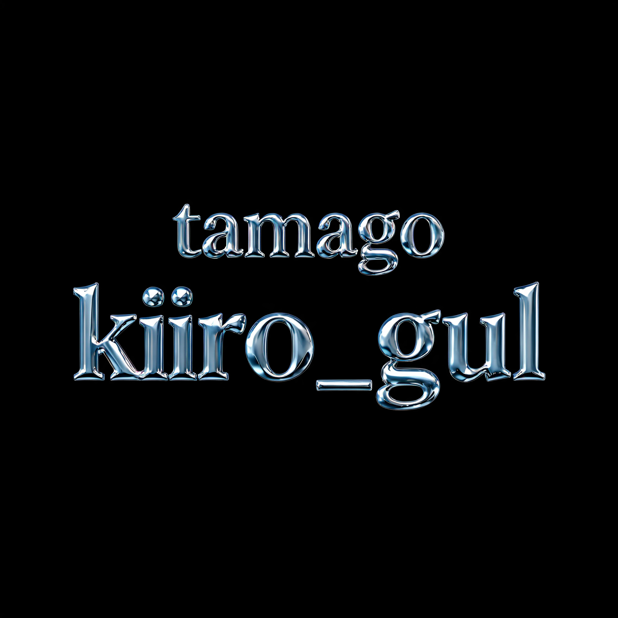 "tamago
kiiro_gul" — Cyberpunk Chrome | AI Text Effect Generator