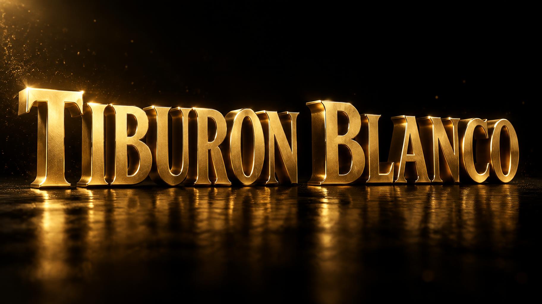 "TIBURON BLANCO" — 3d Bold Gold | AI Text Effect Generator