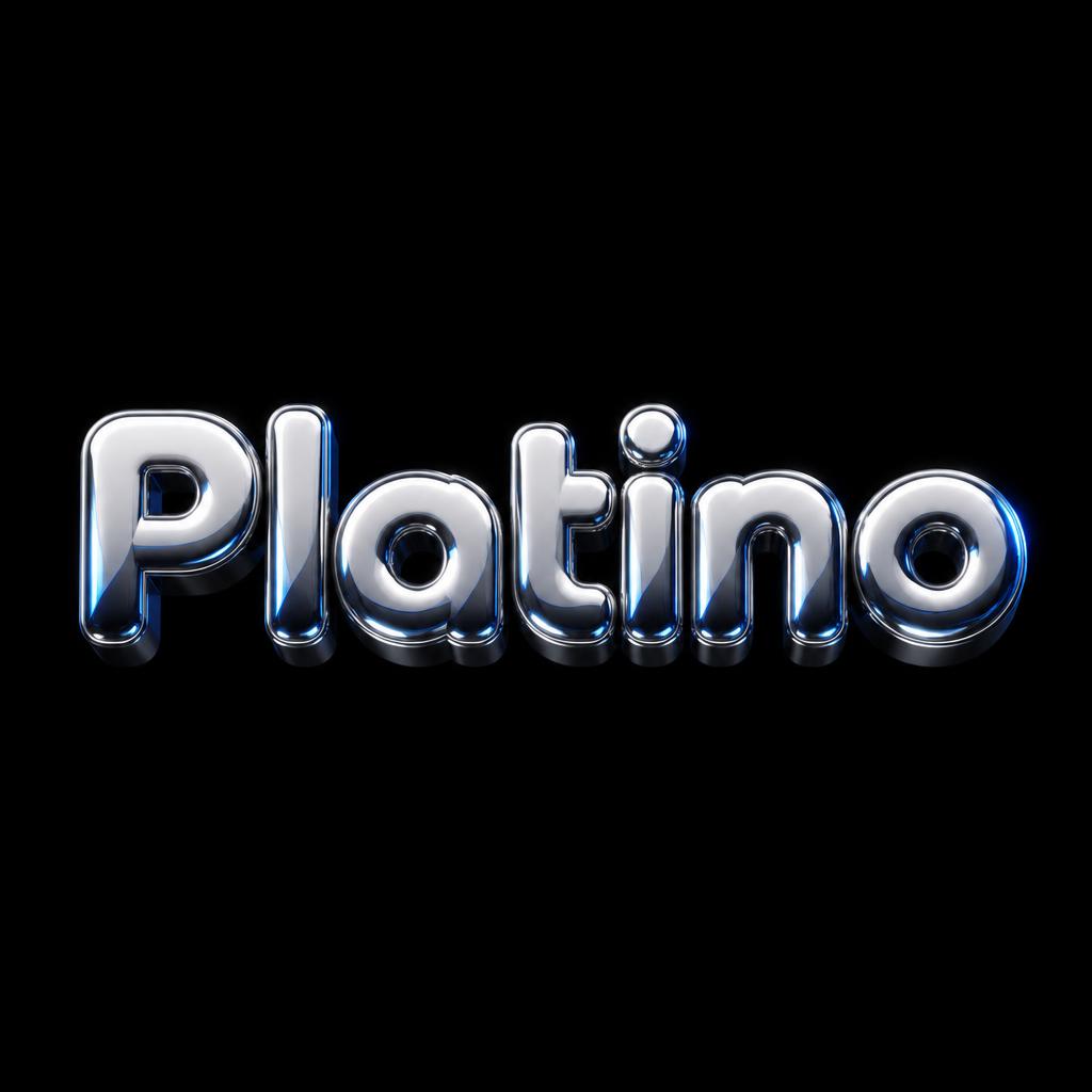 "Platino" — Chrome Metal 3d | AI Text Effect Generator