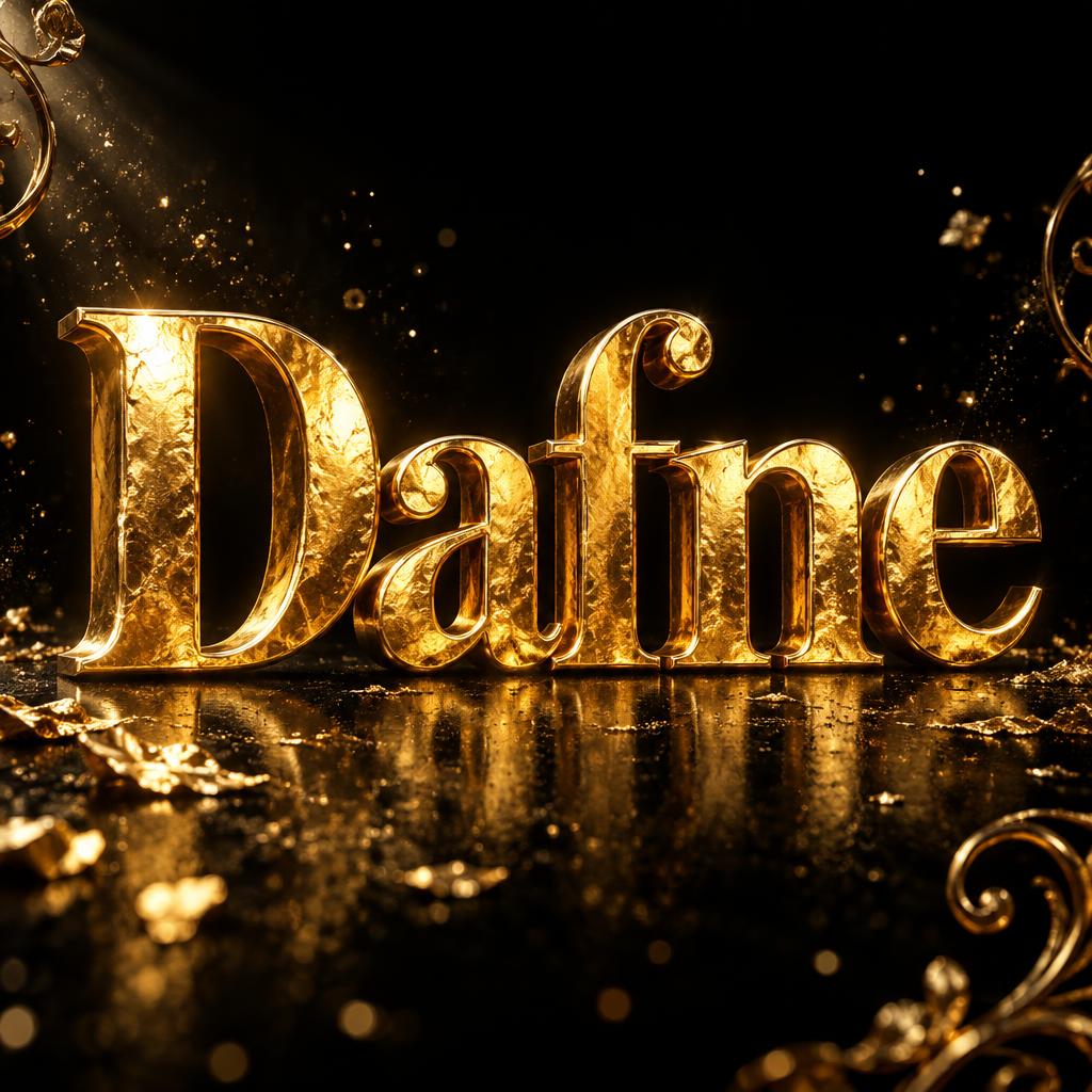 "Dafne" — Luxury Gold | AI Text Effect Generator