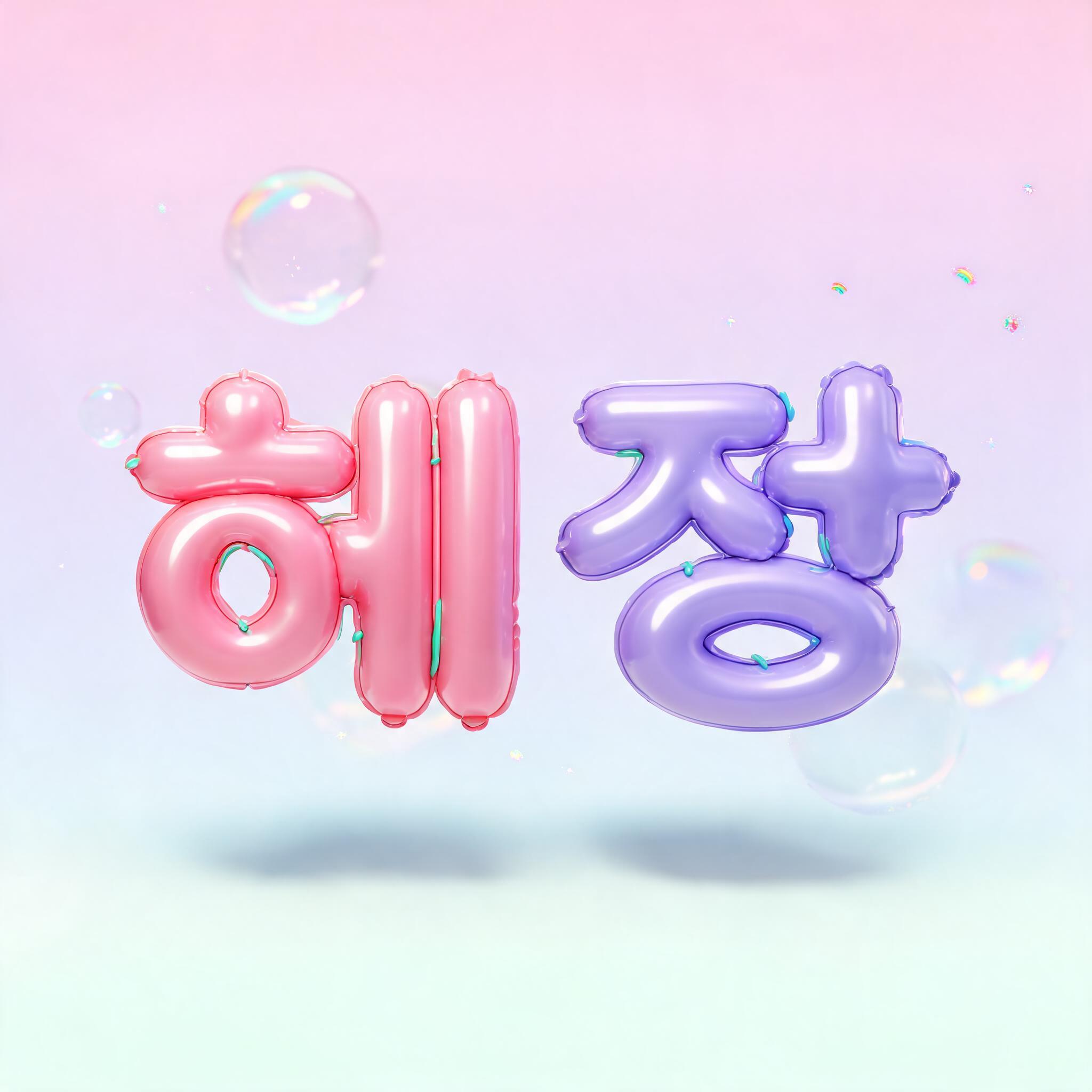 "혜정" — 3d Bold Inflated | AI Text Effect Generator