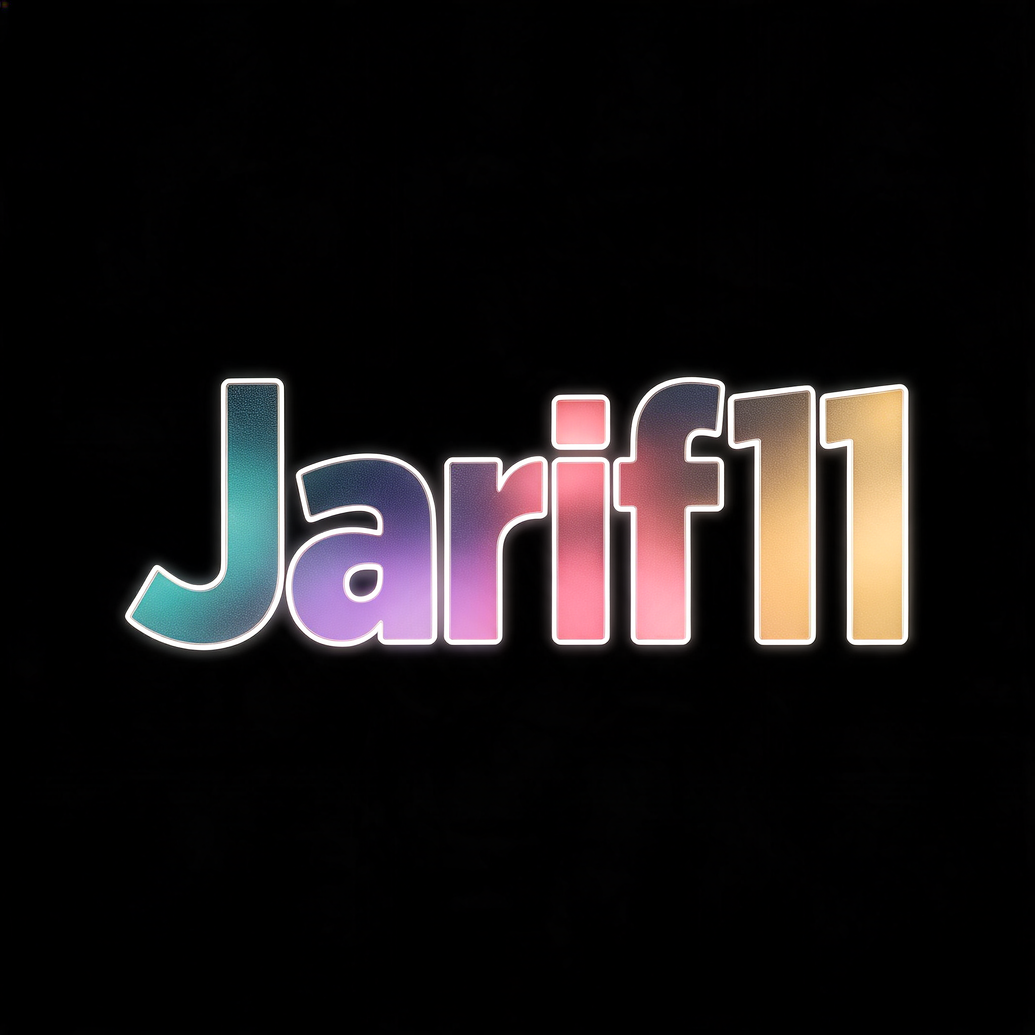 "Jarif11" — Glass Morphism | AI Text Effect Generator