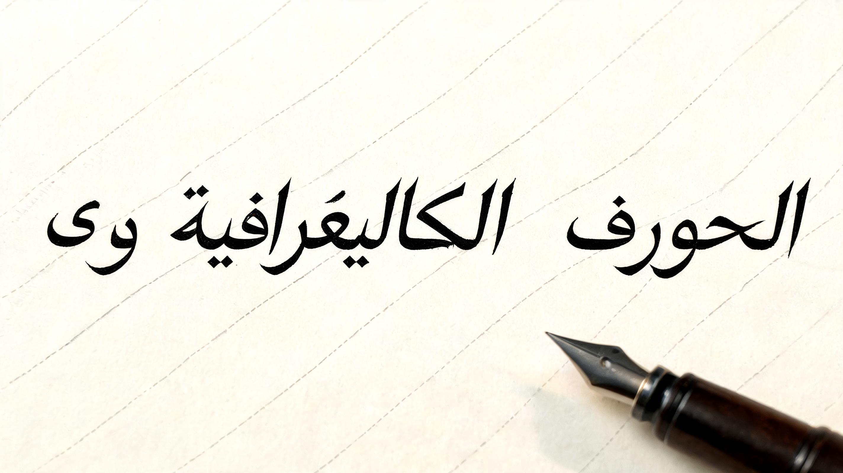 "الحروف الكاليغرافية ي ي" — Cursive Calligraphy text effect