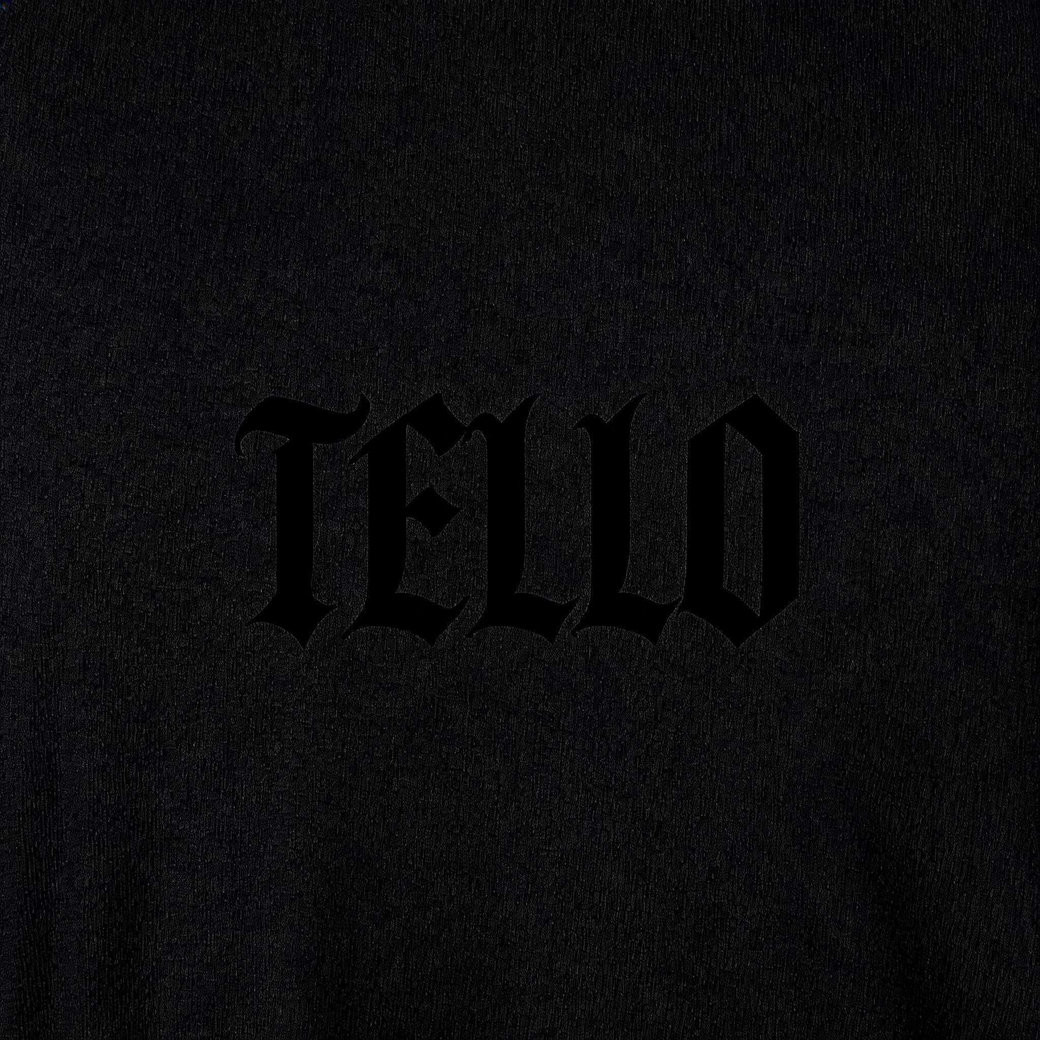 "TELLO" — Gothic Font text effect