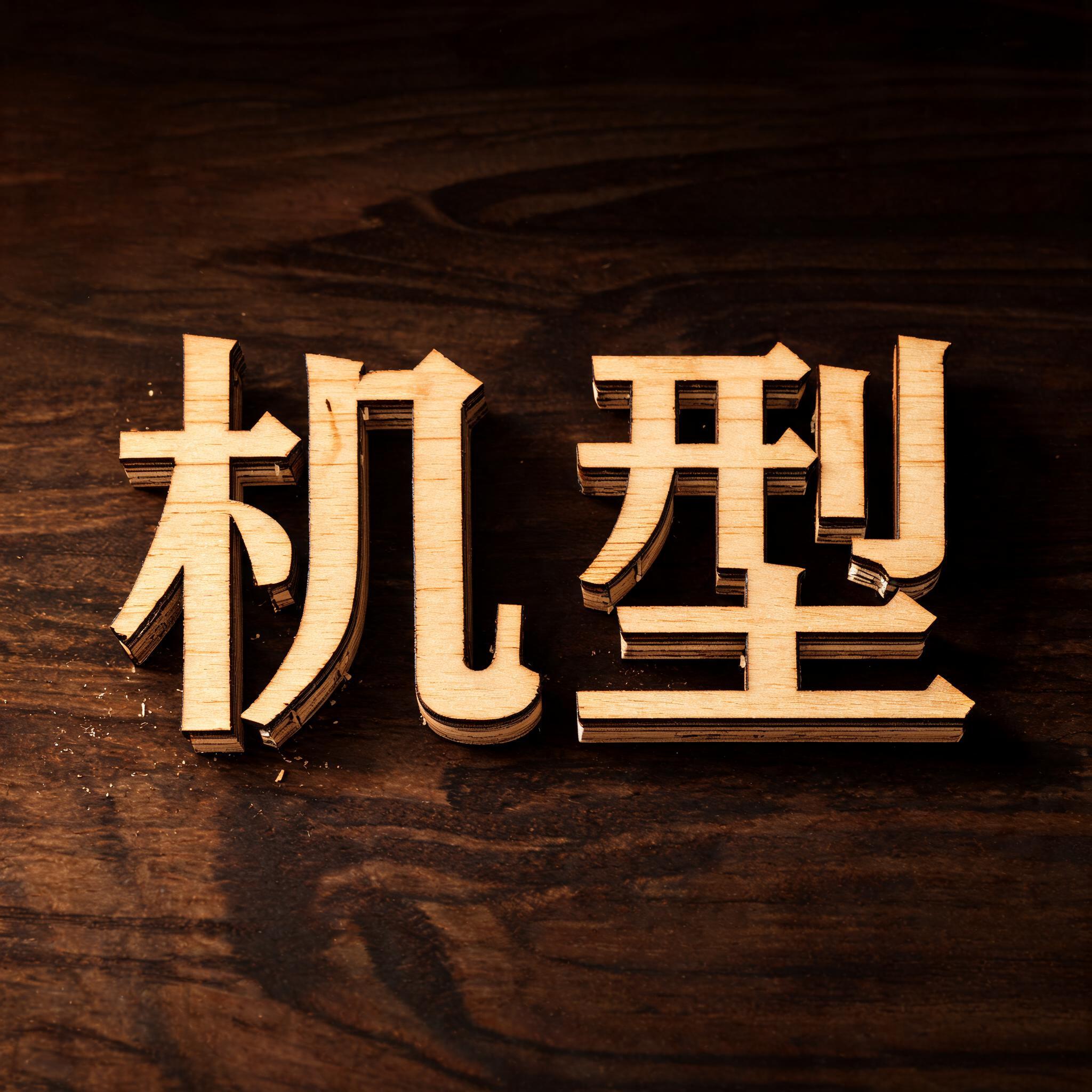 "机型" — Laser Cut | AI Text Effect Generator