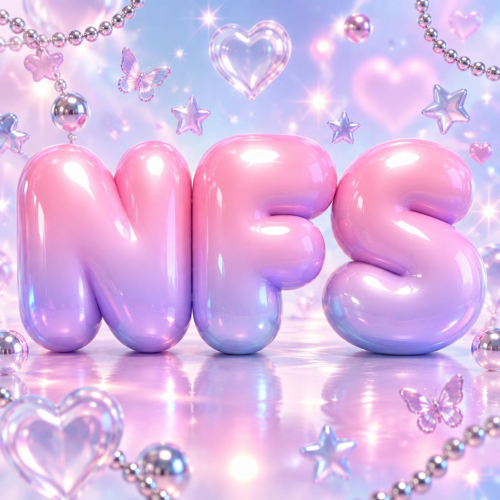 "N F S" — Y2k Bubbly | AI Text Effect Generator