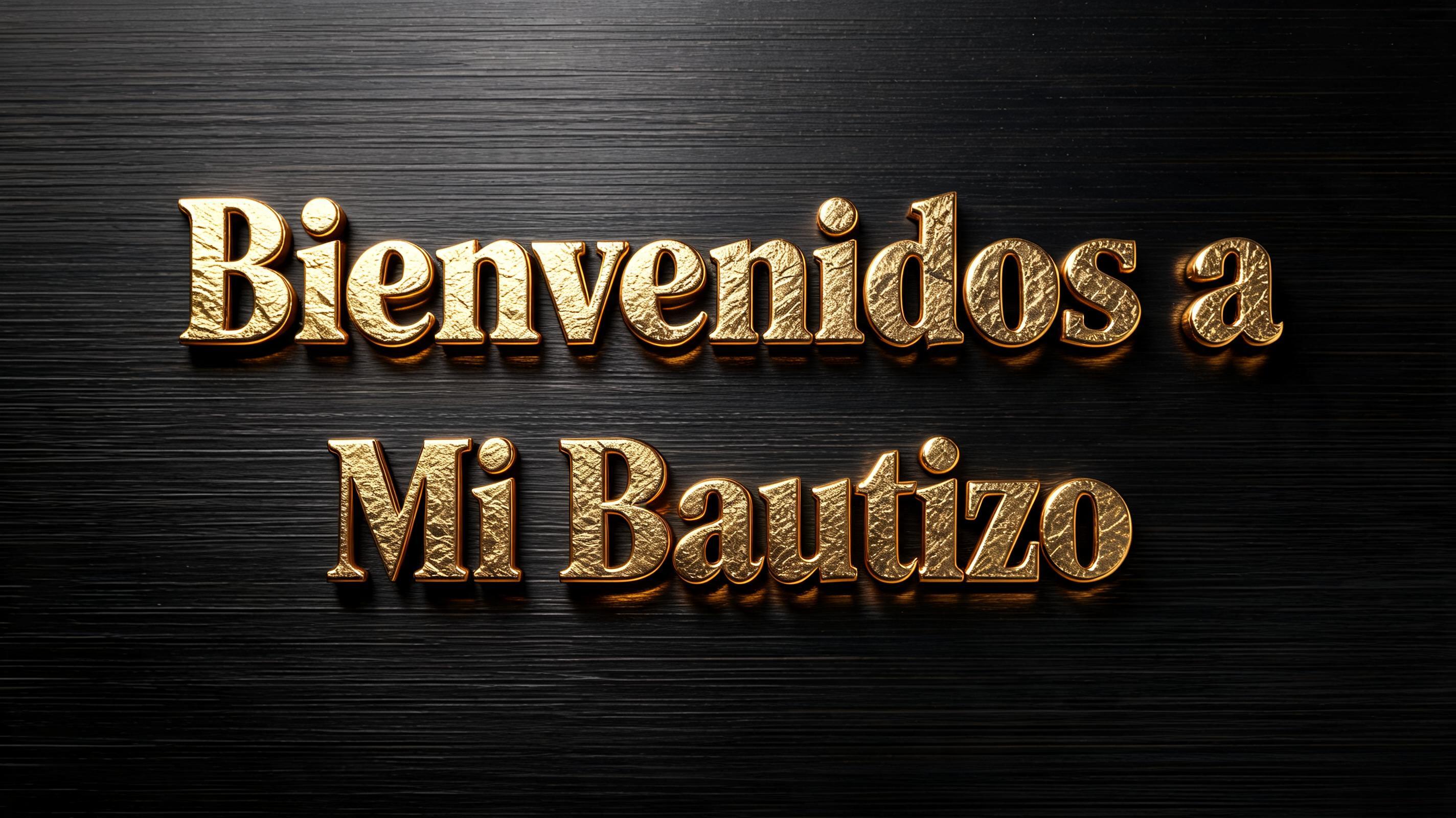 "Bienvenidos a Mi Bautizo" — Luxury Gold | AI Text Effect Generator