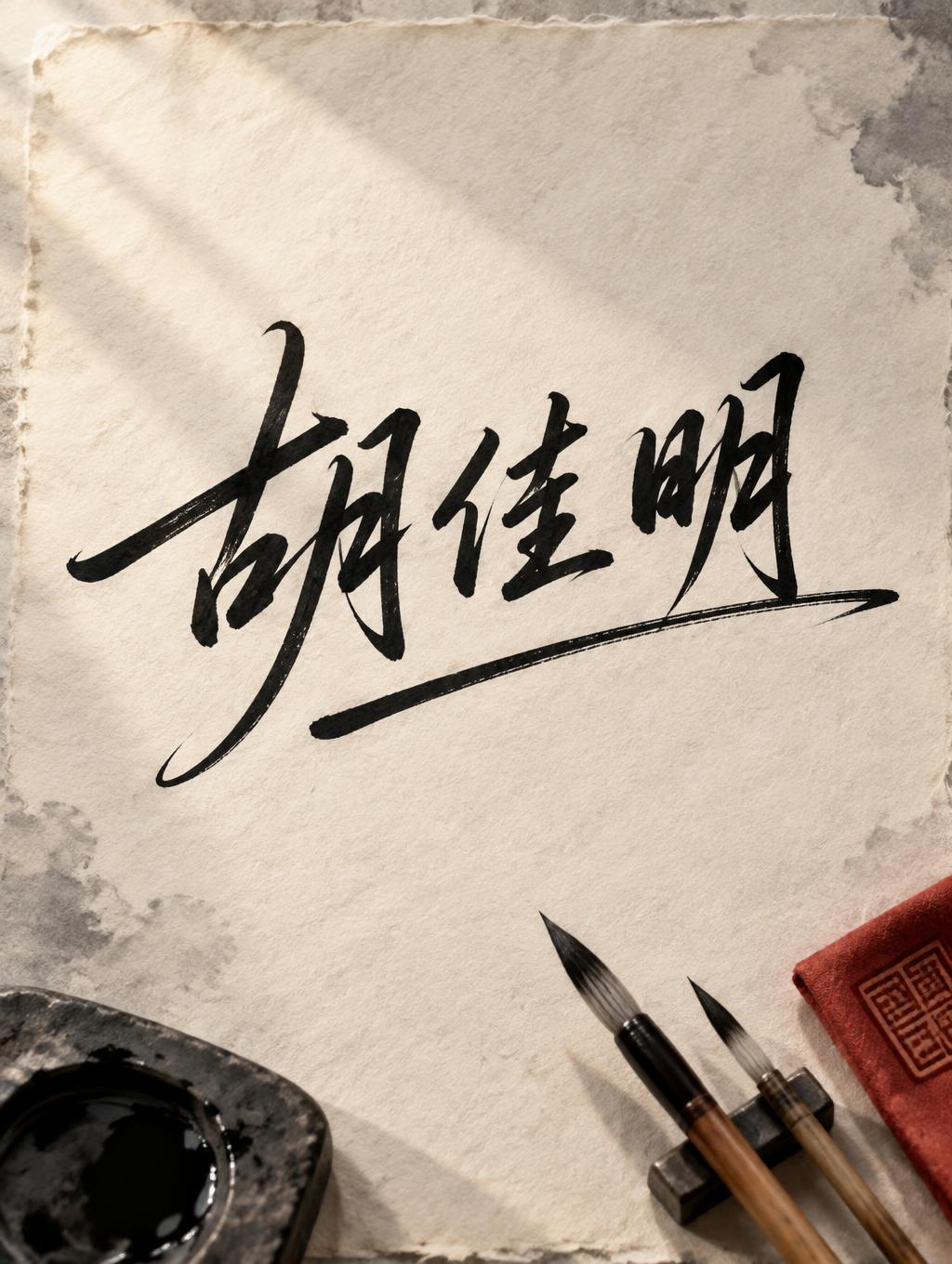 "胡佳明" —  | AI Text Effect Generator