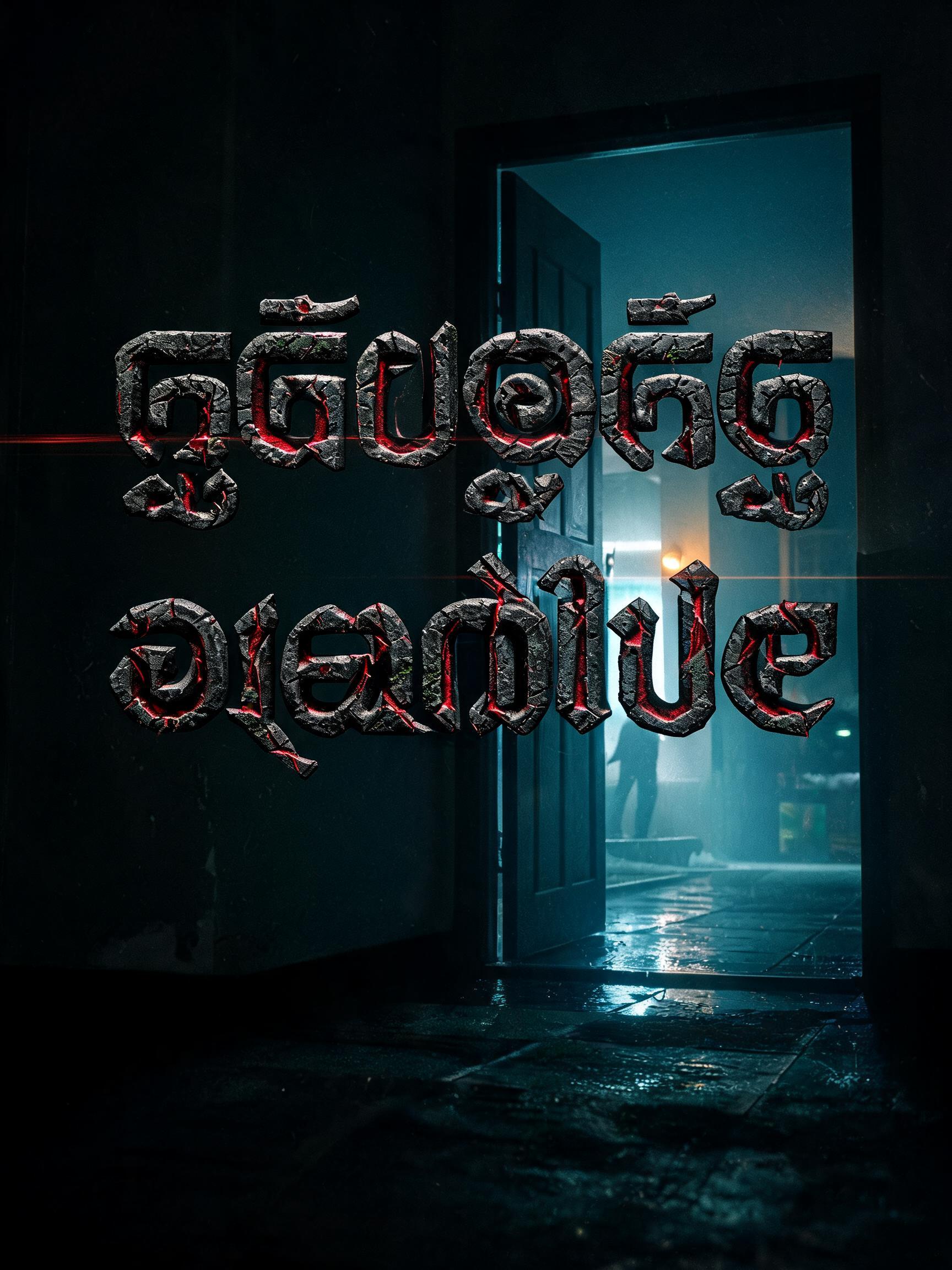 "கதவுக்கு வெளியே" — Cinematic Netflix | AI Text Effect Generator