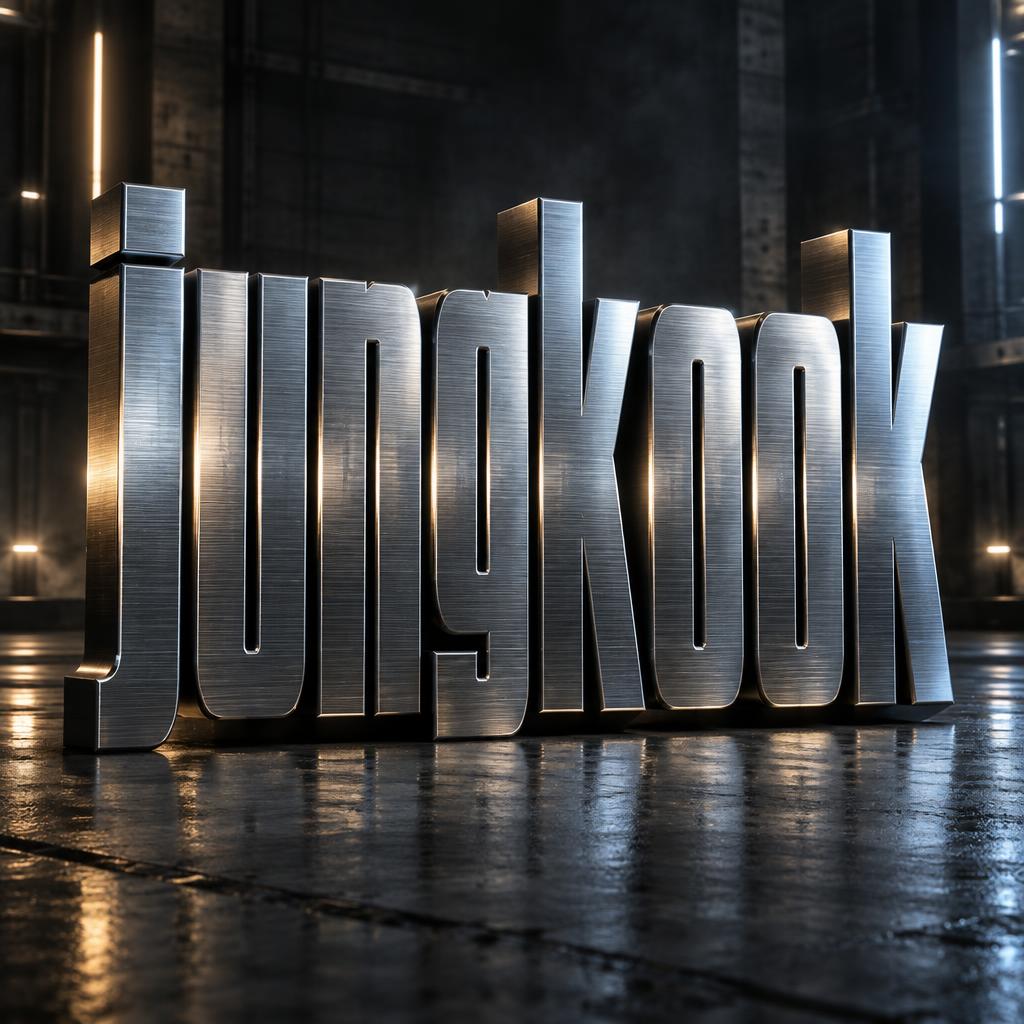 "jungkook" — Metallic | AI Text Effect Generator