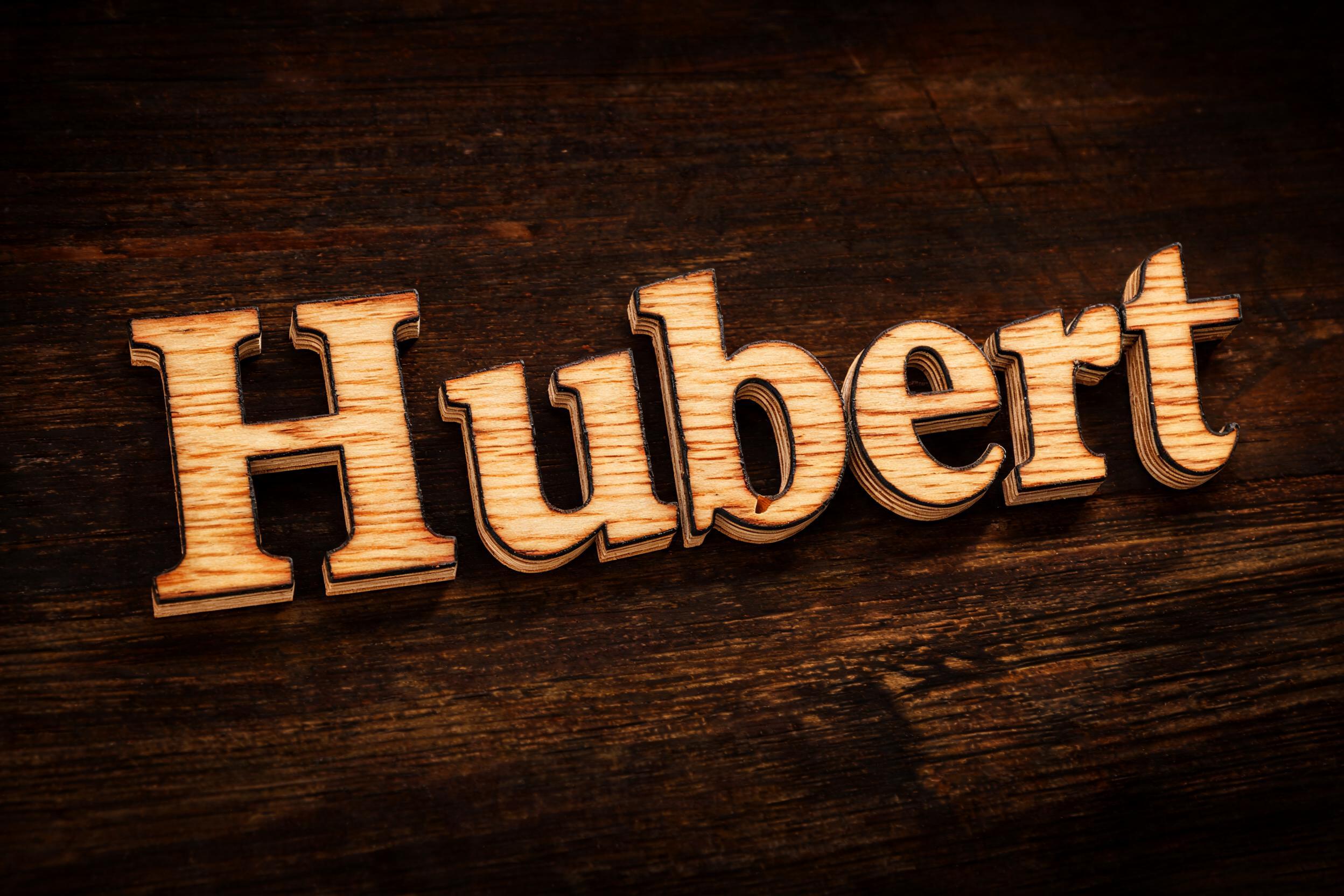 "Hubert" — Laser Cut | AI Text Effect Generator