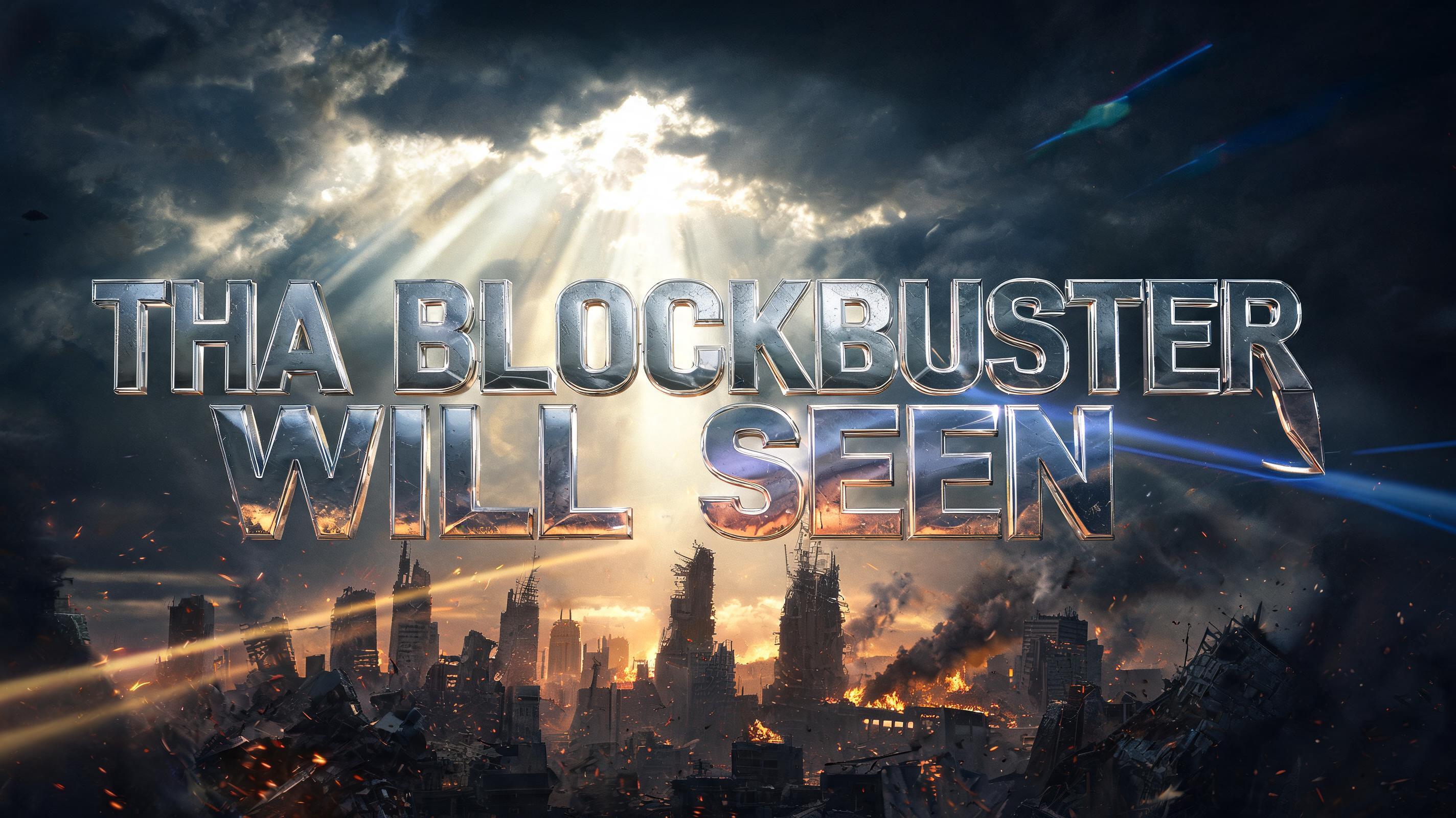 "tha blockbuster will seen" — Cinematic Blockbuster | AI Text Effect Generator