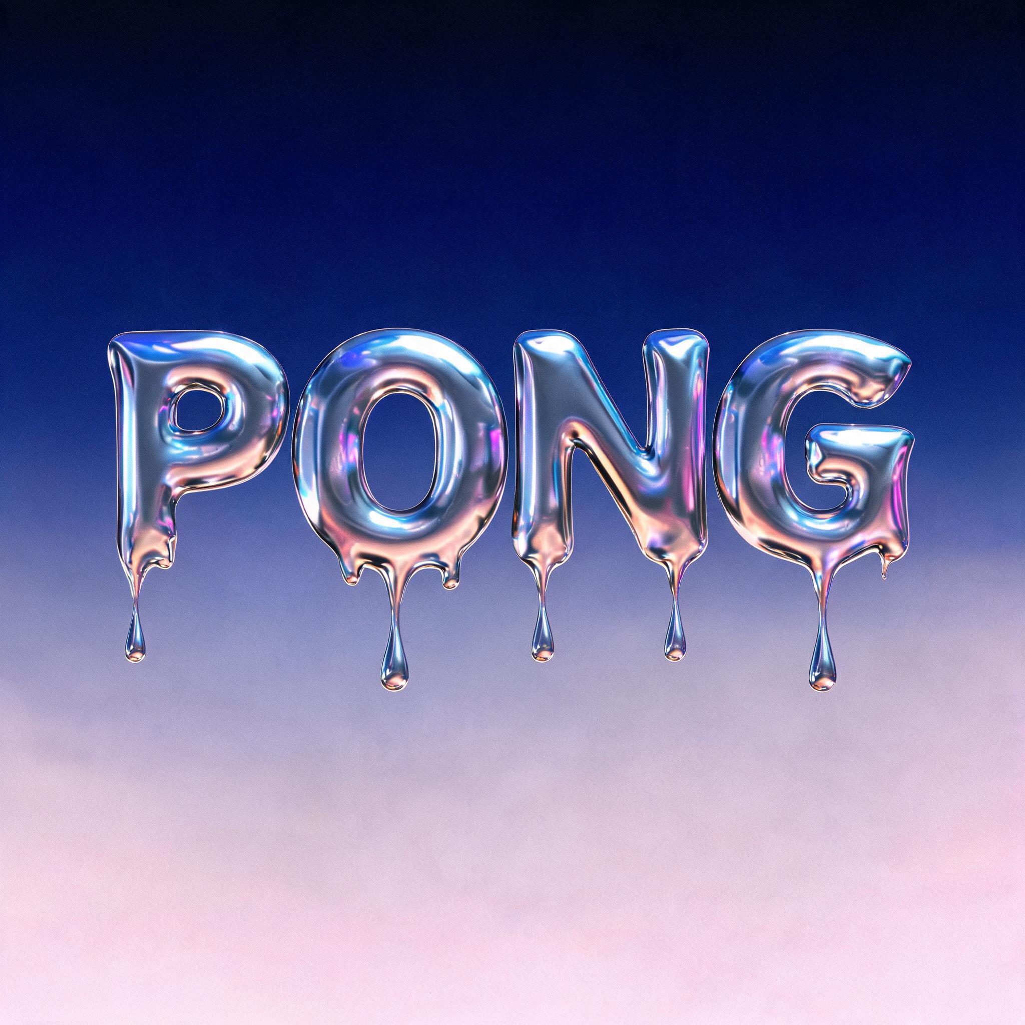 "PONG" — Y2k Liquid | AI Text Effect Generator