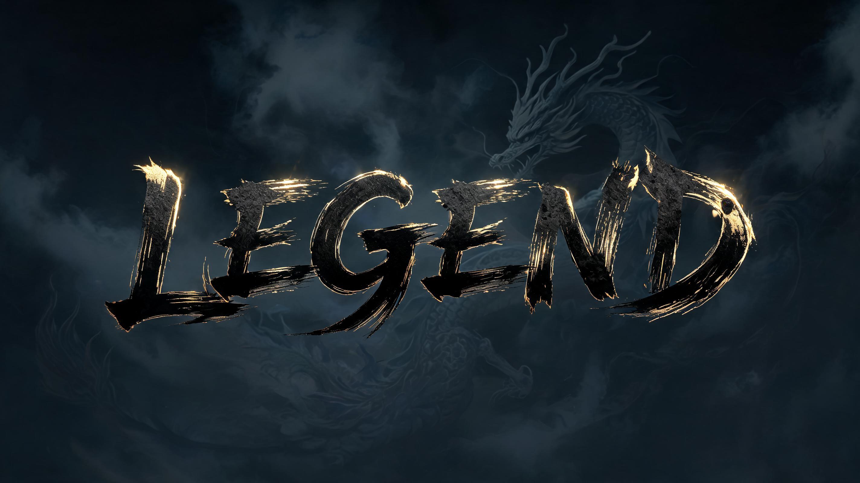 "LEGEND" — Brush Chinese Ink | AI Text Effect Generator