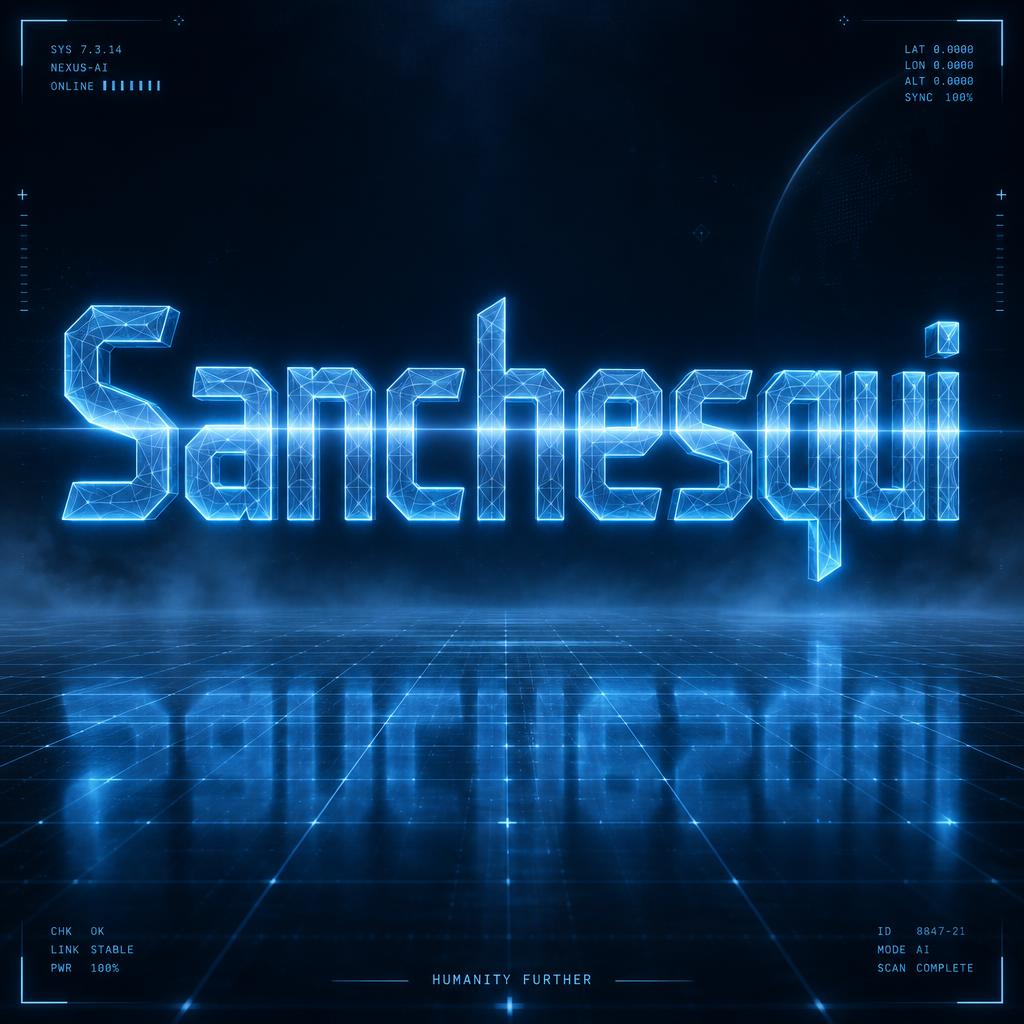 "Sanchesqui" — Futuristic | AI Text Effect Generator