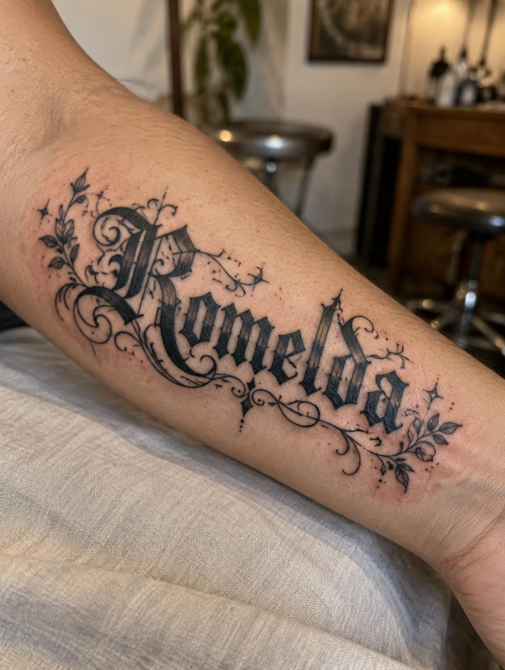 "Romelda" — Tattoo | AI Text Effect Generator