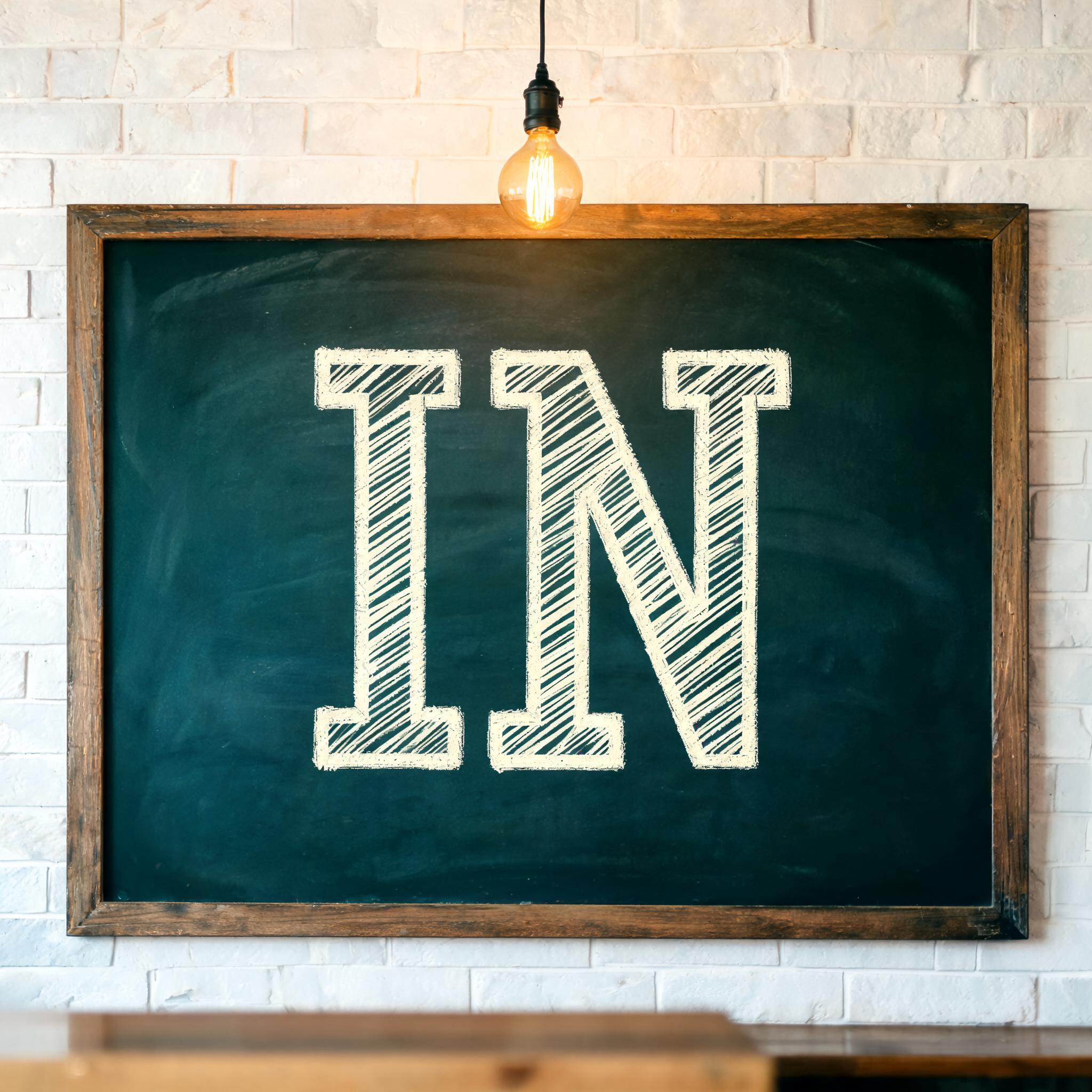 "IN" — Chalk | AI Text Effect Generator