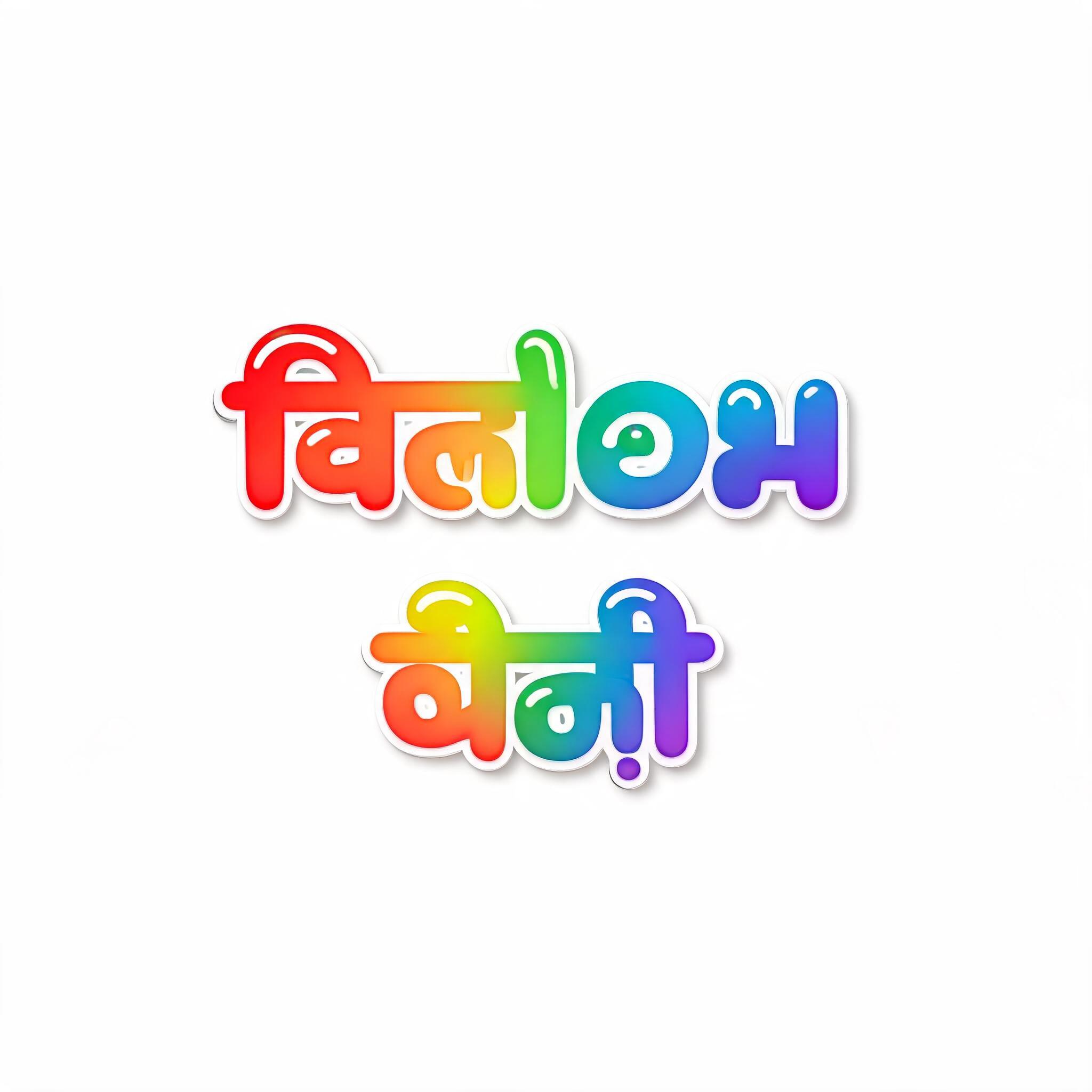 "विलोम वैली" — Rainbow | AI Text Effect Generator