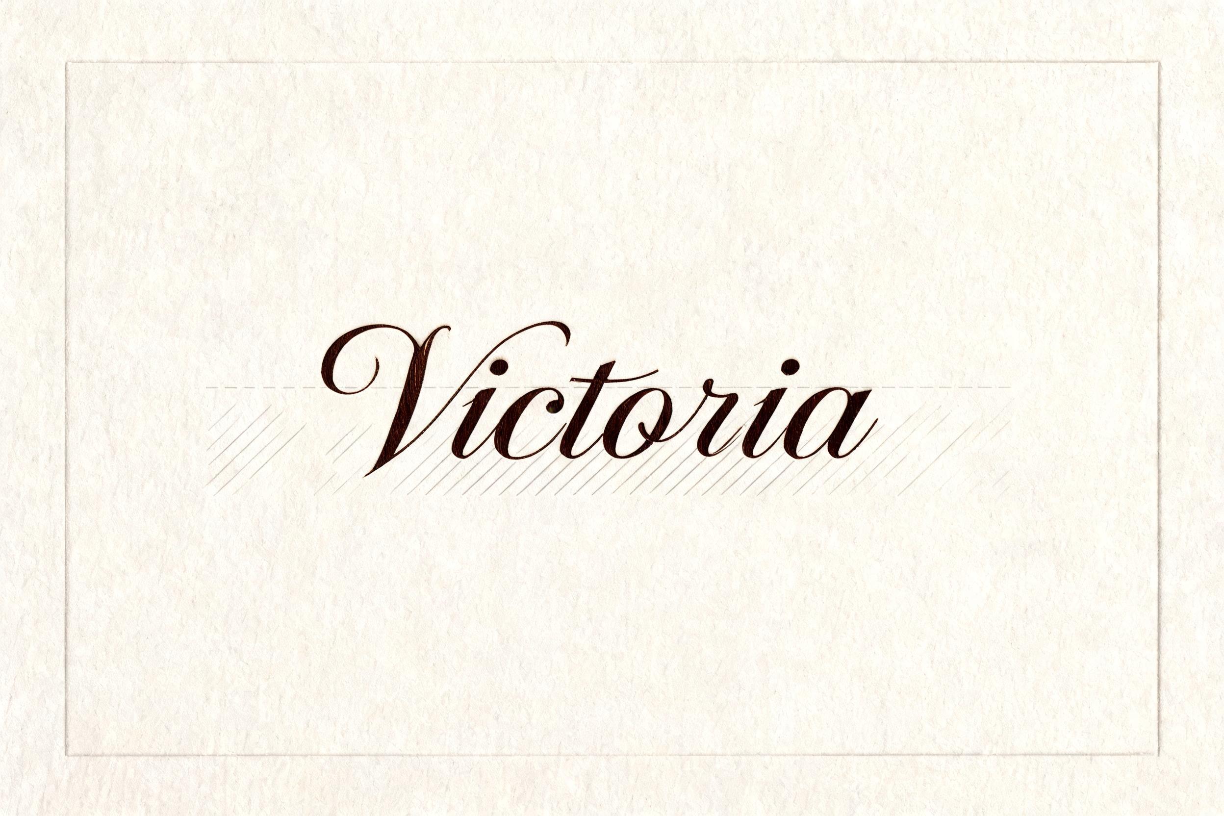 "Victoria" — Cursive Calligraphy | AI Text Effect Generator