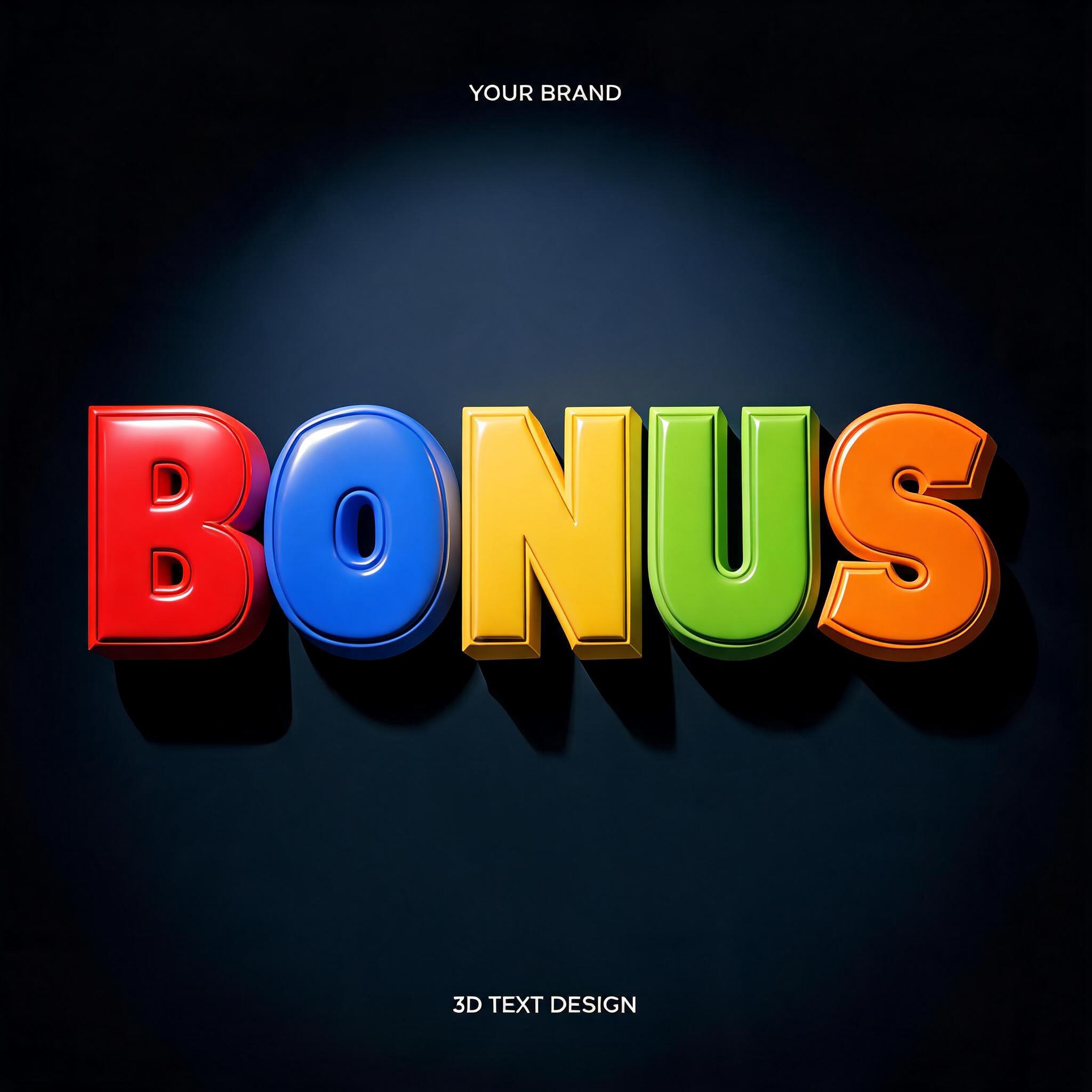 "BONUS" — 3d Bold | AI Text Effect Generator