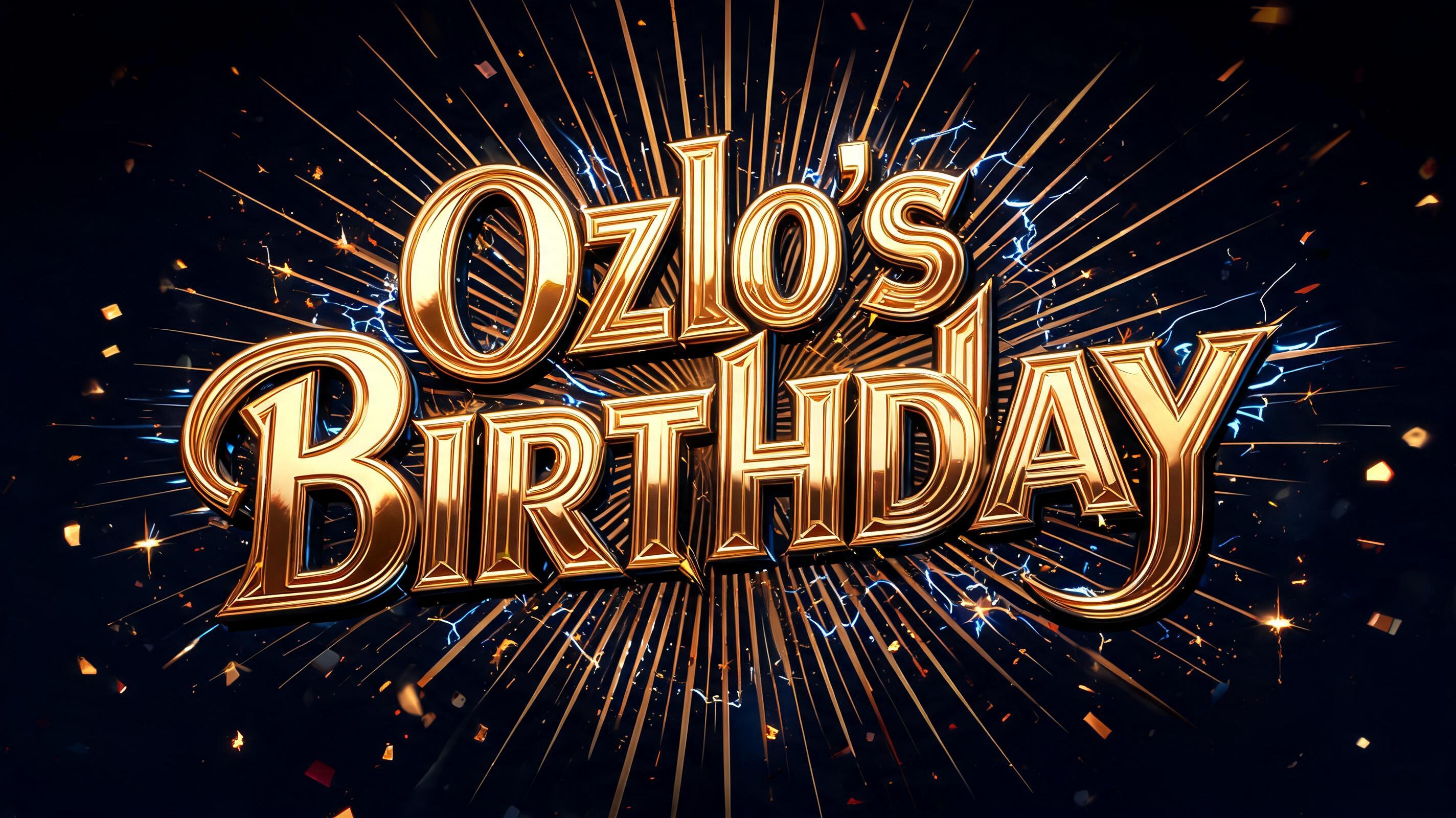 "Ozlo's Birthday" — Superhero | AI Text Effect Generator