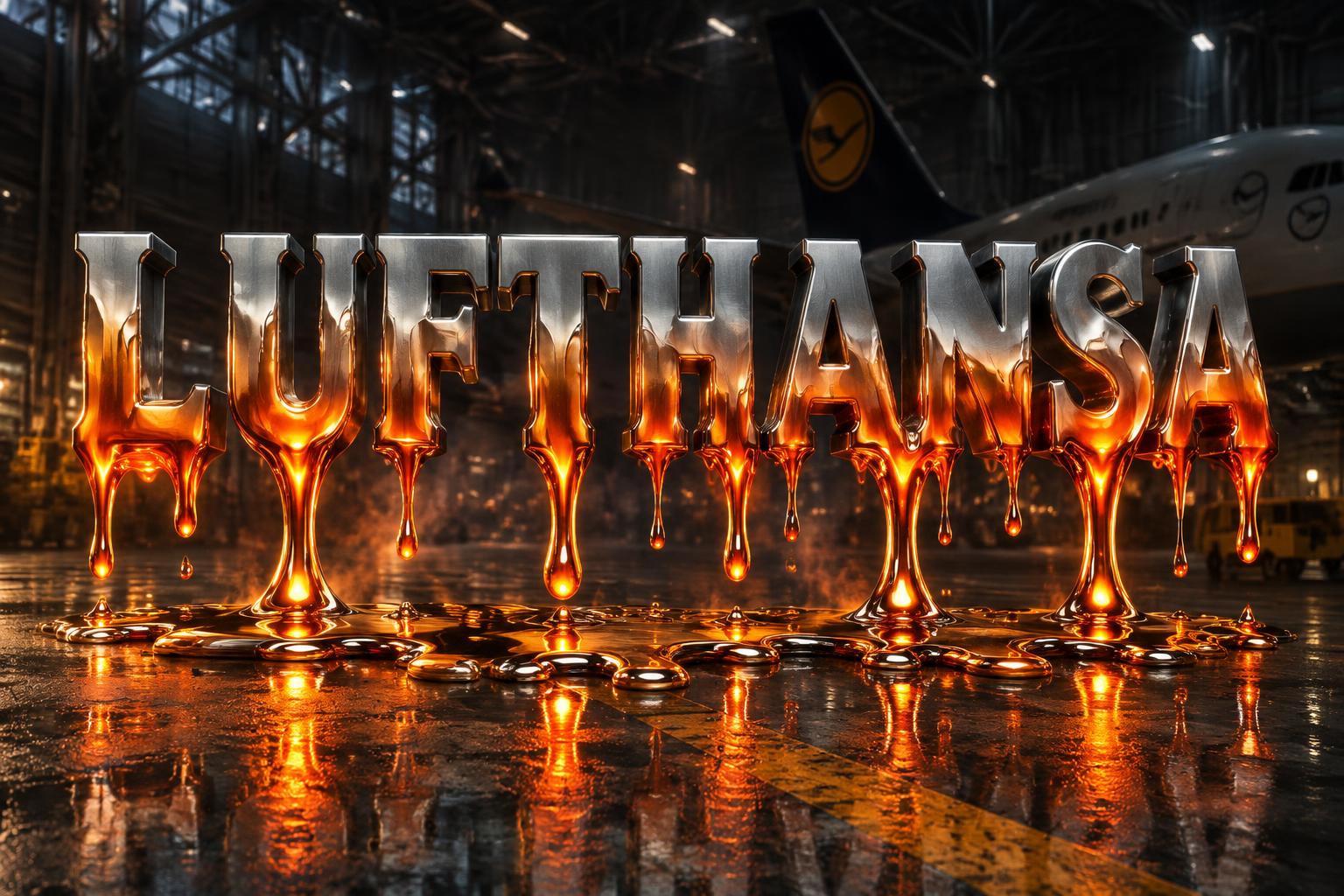 "LUFTHANSA" — Drip Font Melting | AI Text Effect Generator