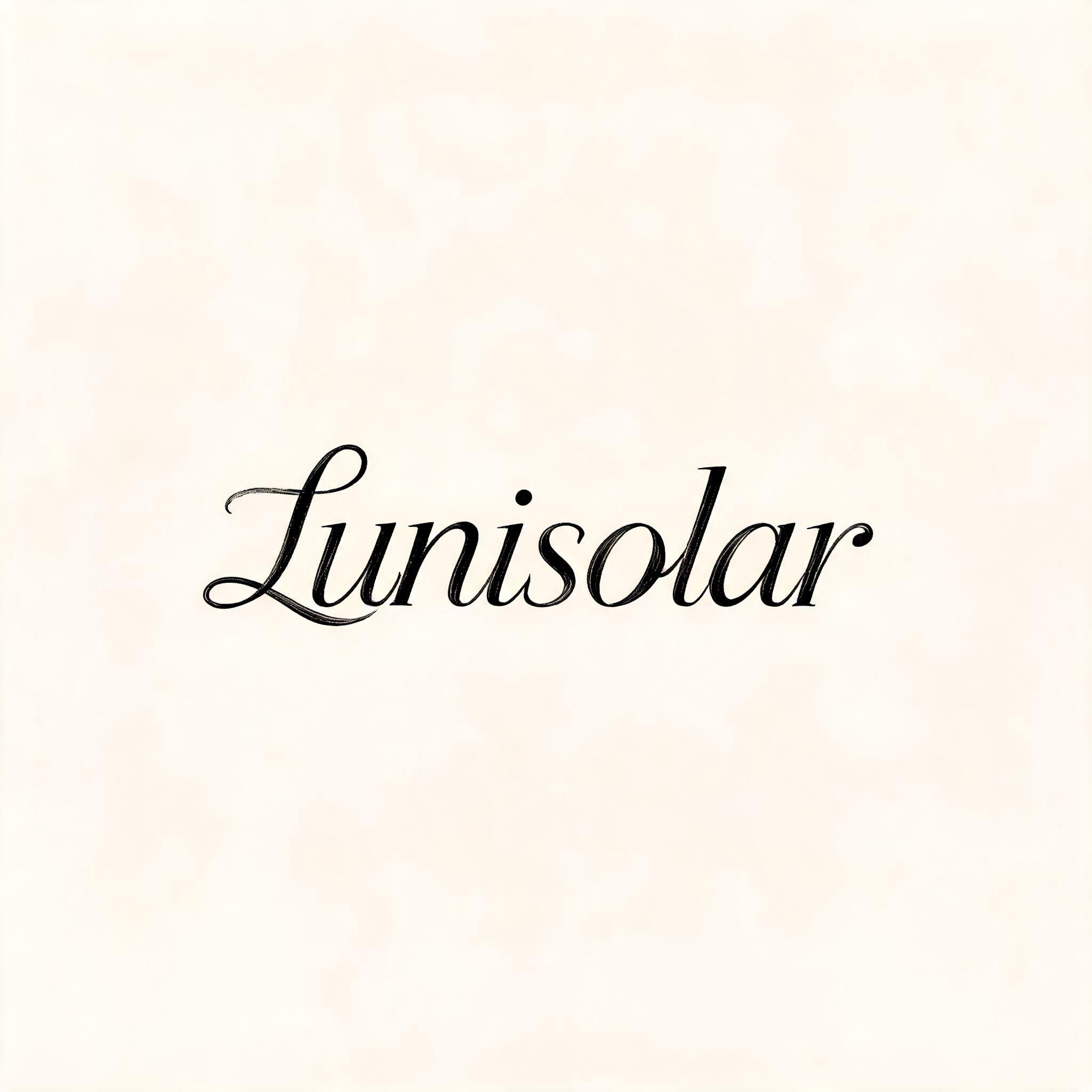 "lunisolar" — Cursive Modern text effect