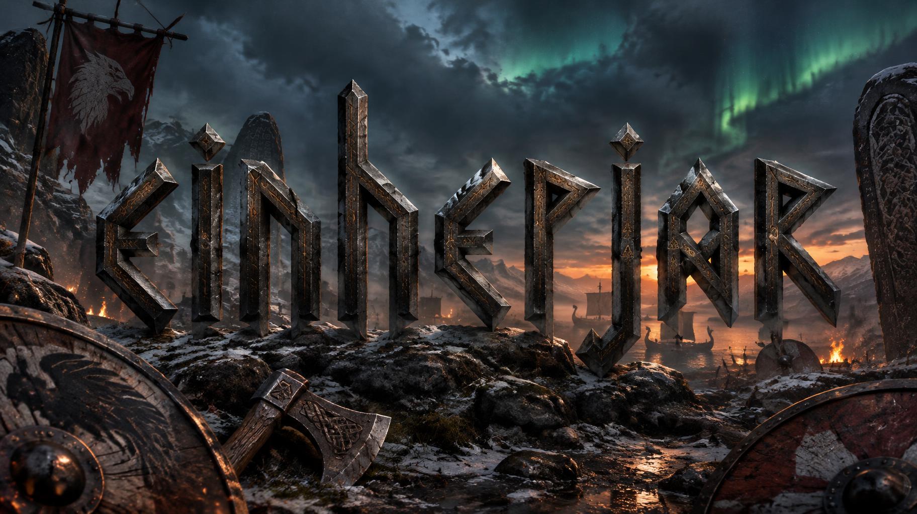 "einherjar" — Viking | AI Text Effect Generator