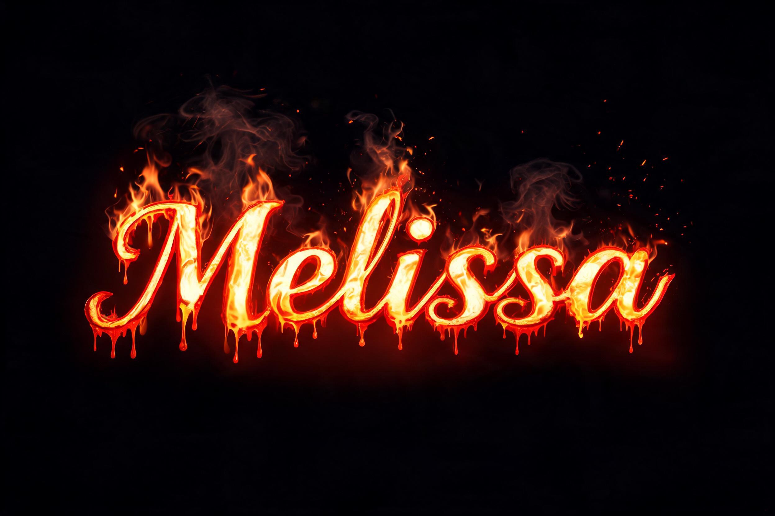 "Melissa" — Fire Smoke | AI Text Effect Generator