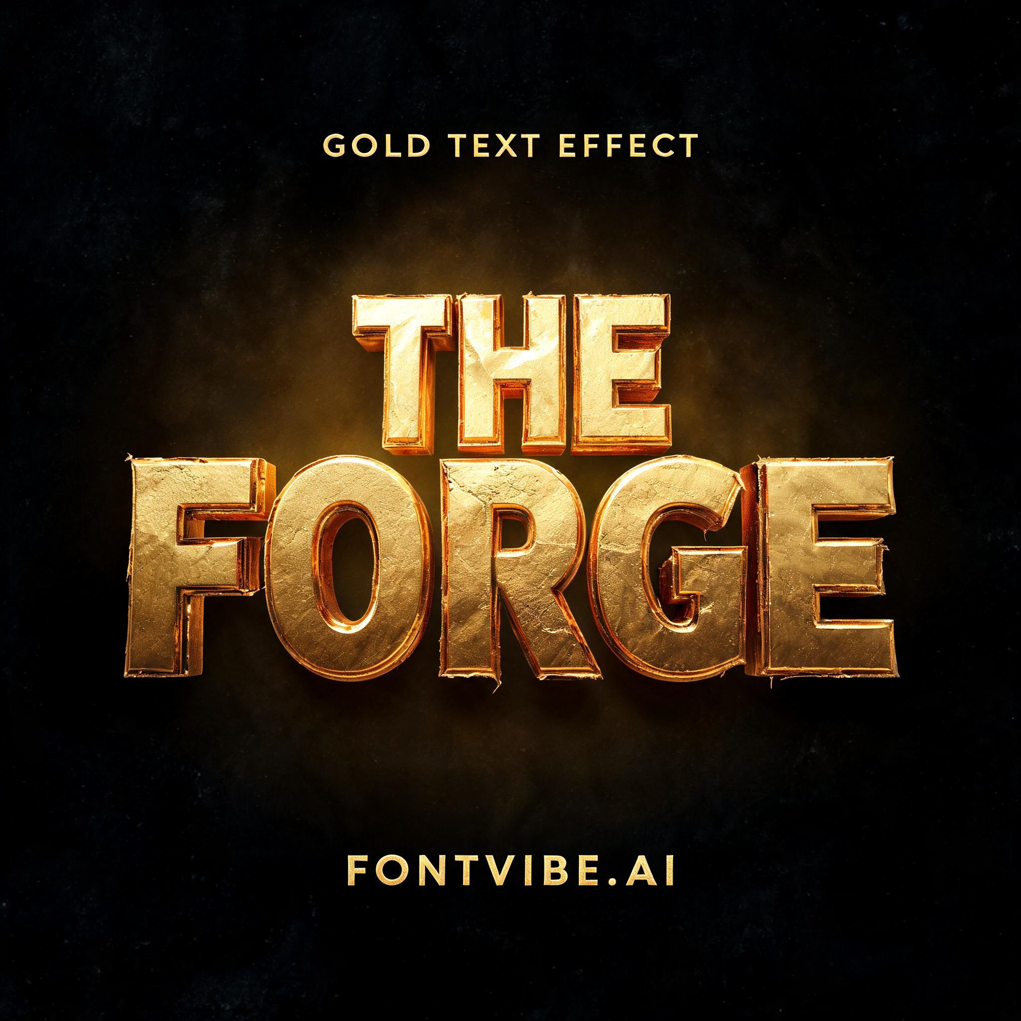 "THE FORGE" — Metallic | AI Text Effect Generator