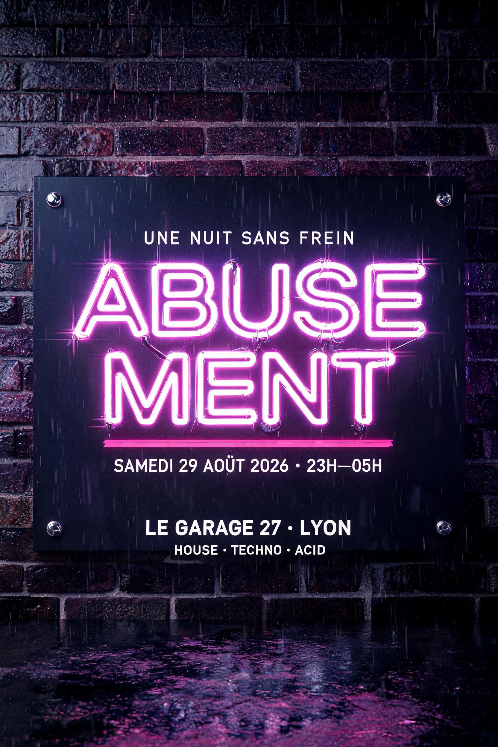 "Abusement" — Neon Sign | AI Text Effect Generator