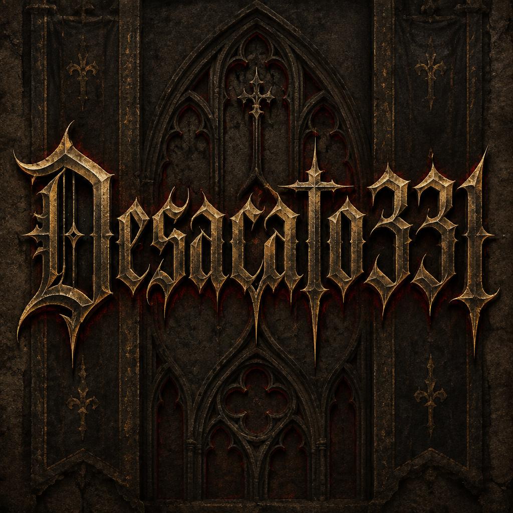 "Desacato331" — Gothic Font | AI Text Effect Generator