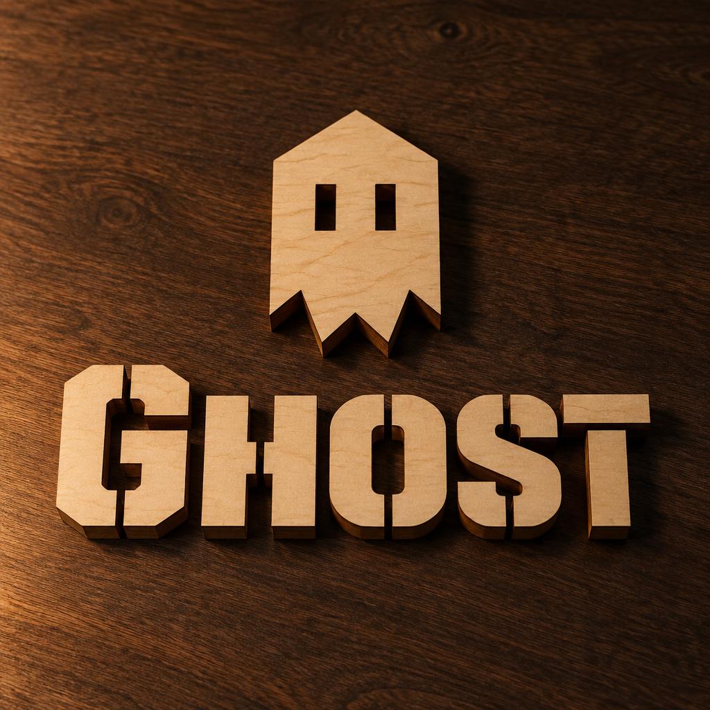 "Ghost" — Laser Cut | AI Text Effect Generator