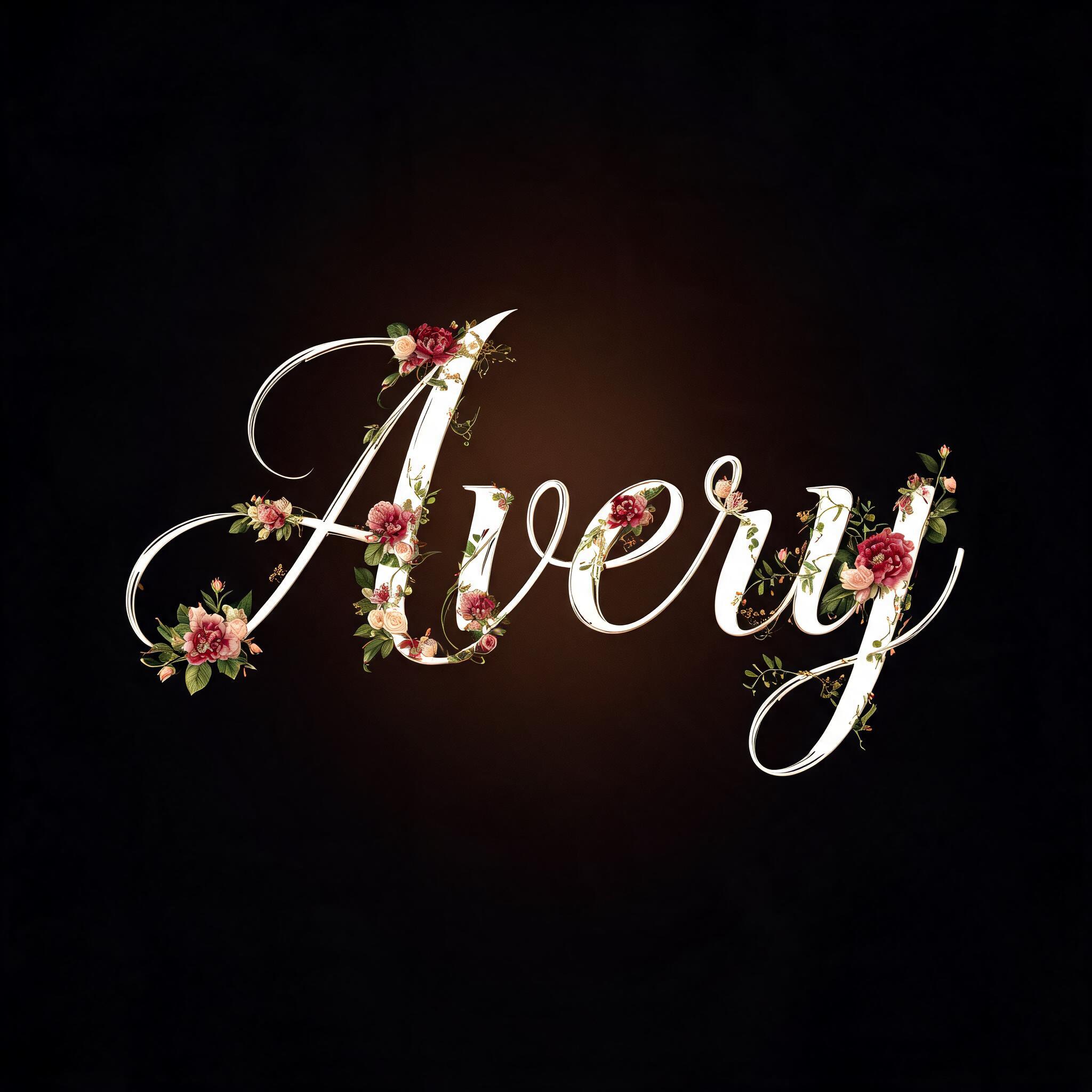 "Avery" — Floral | AI Text Effect Generator