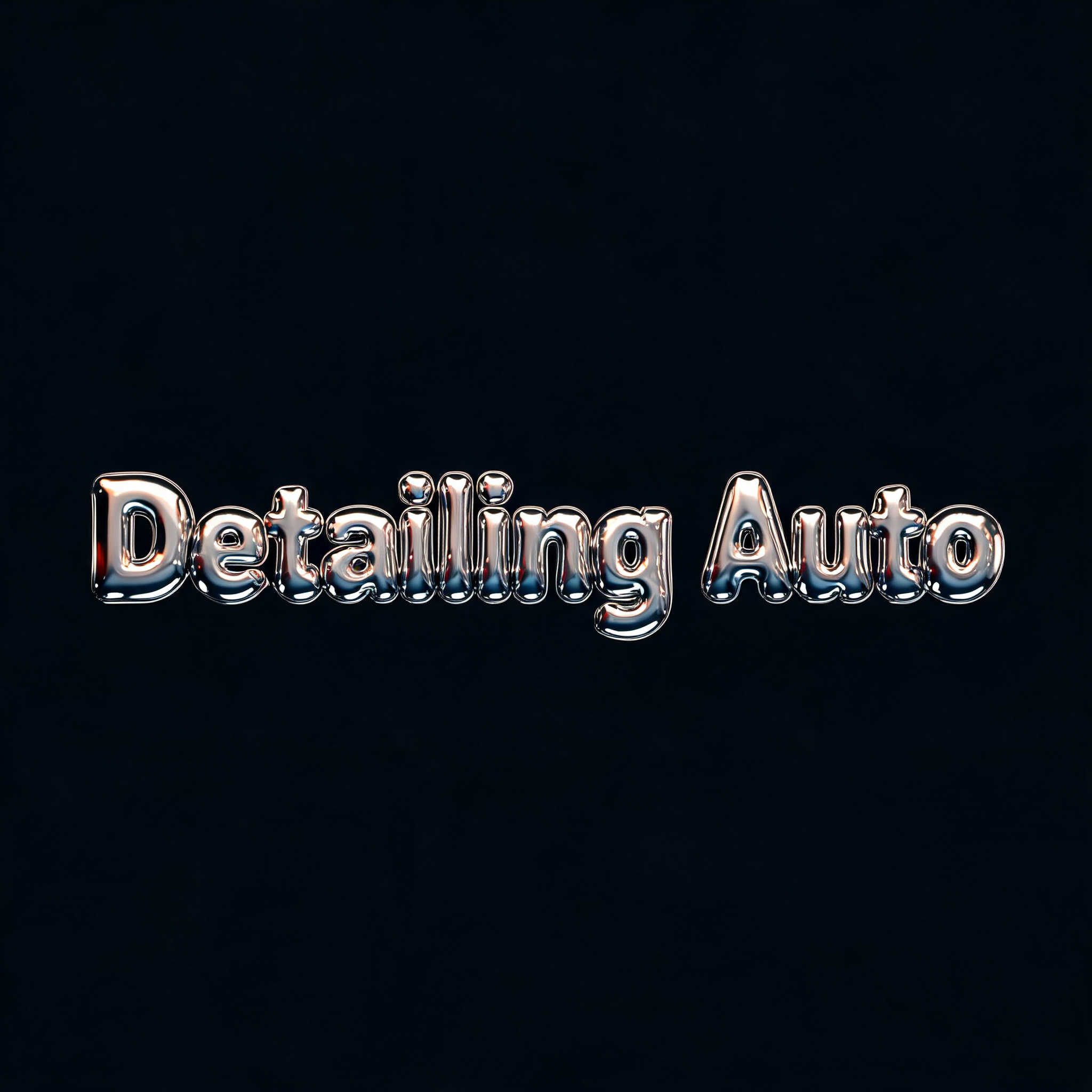 "Detailing Auto" — Y2k Chrome | AI Text Effect Generator