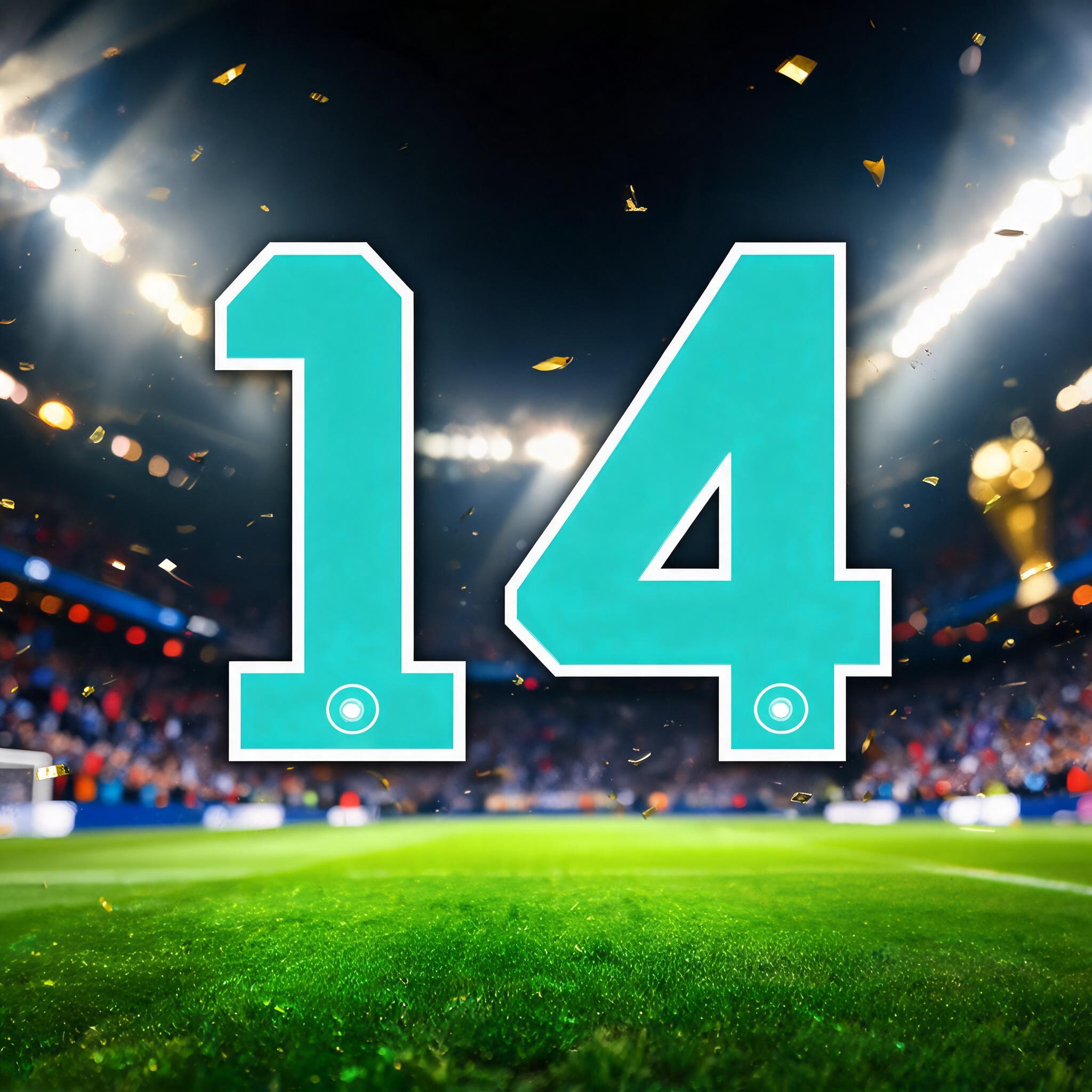"14" — Sports Football | AI Text Effect Generator