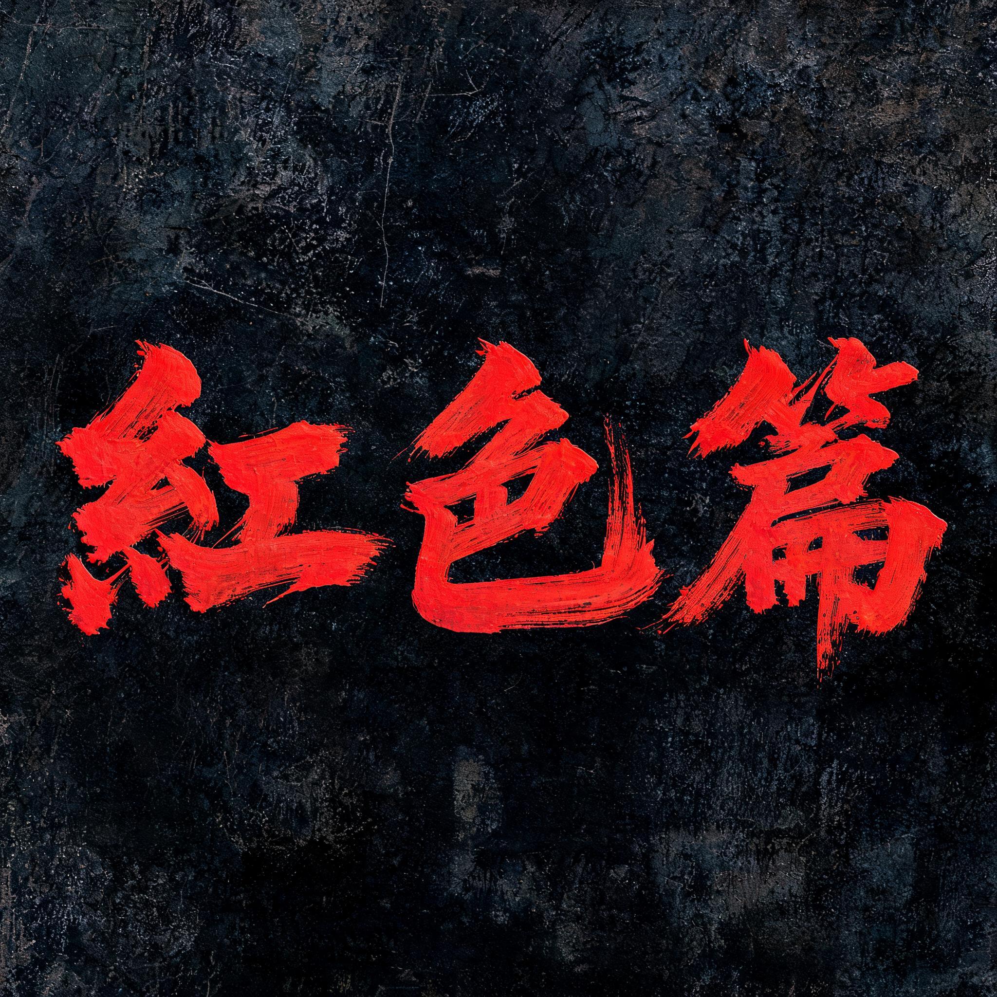 "紅色篇" — Brush Dry text effect