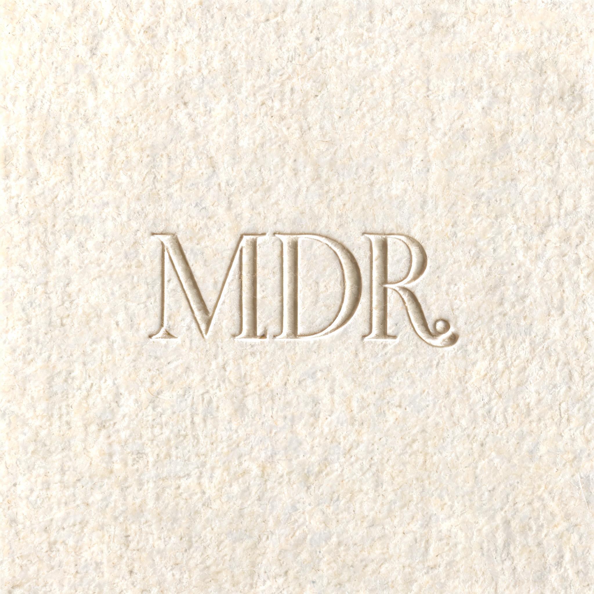"MDR" — Emboss | AI Text Effect Generator
