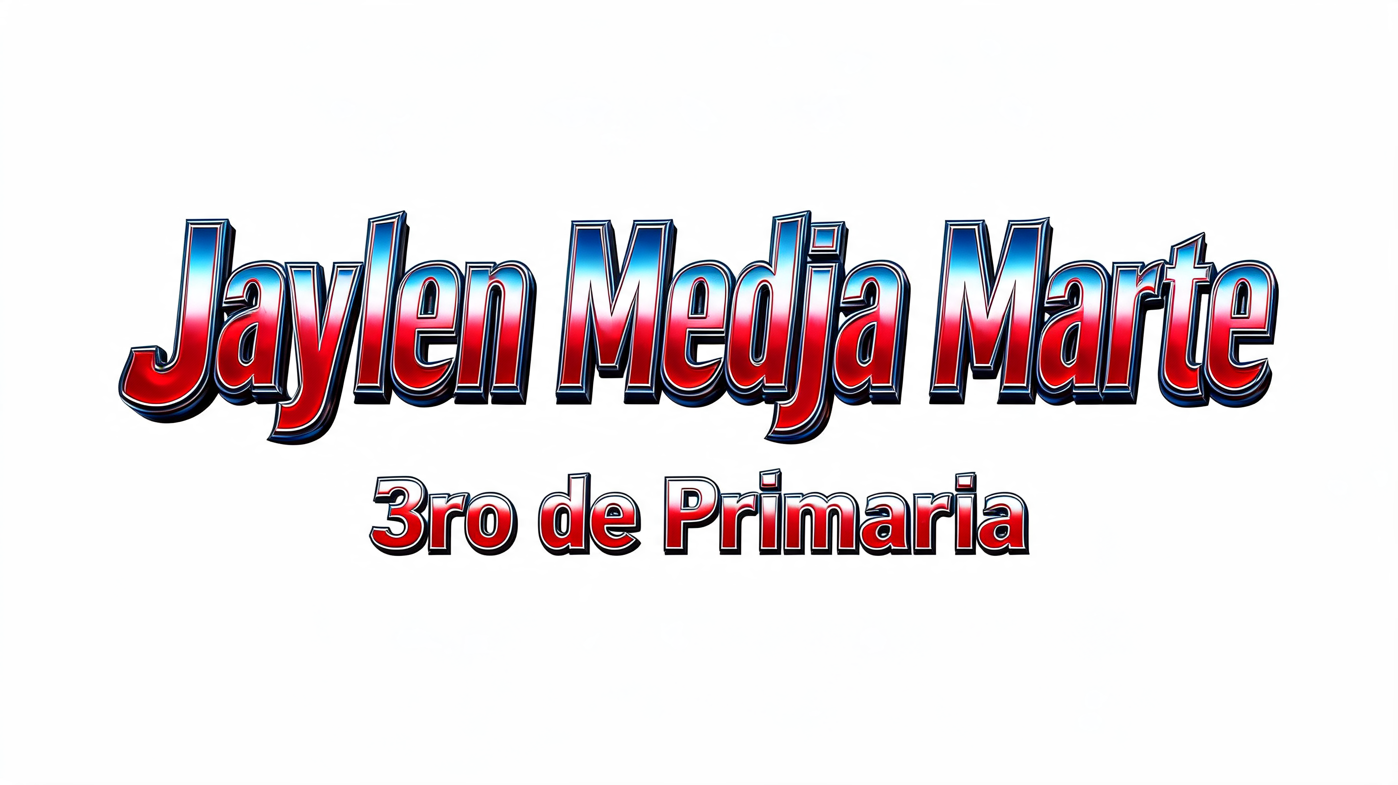 "Jaylen Mejia Marte 
3ro de Primaria" — Spider Hero | AI Text Effect Generator