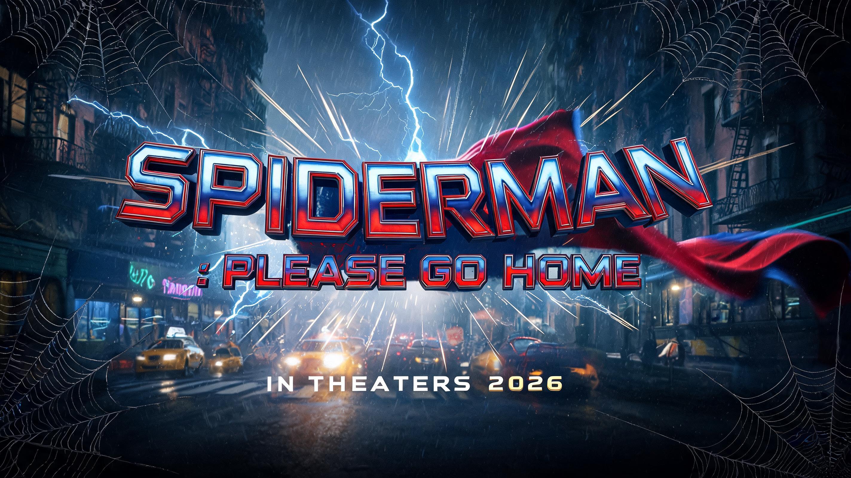 "SPIDERMAN : PLEASE GO HOME" — Spider Hero | AI Text Effect Generator