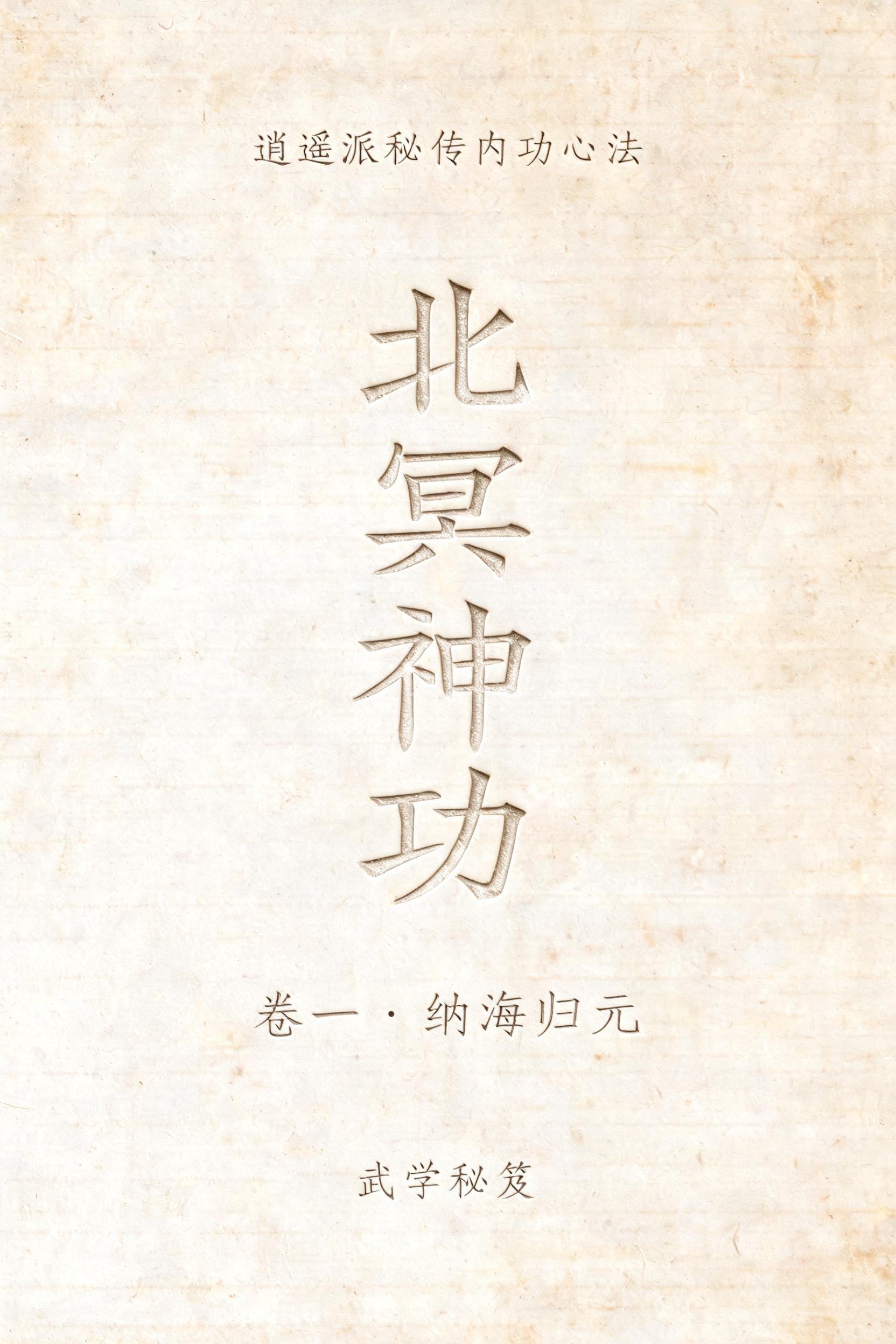 "北冥神功" — Emboss text effect